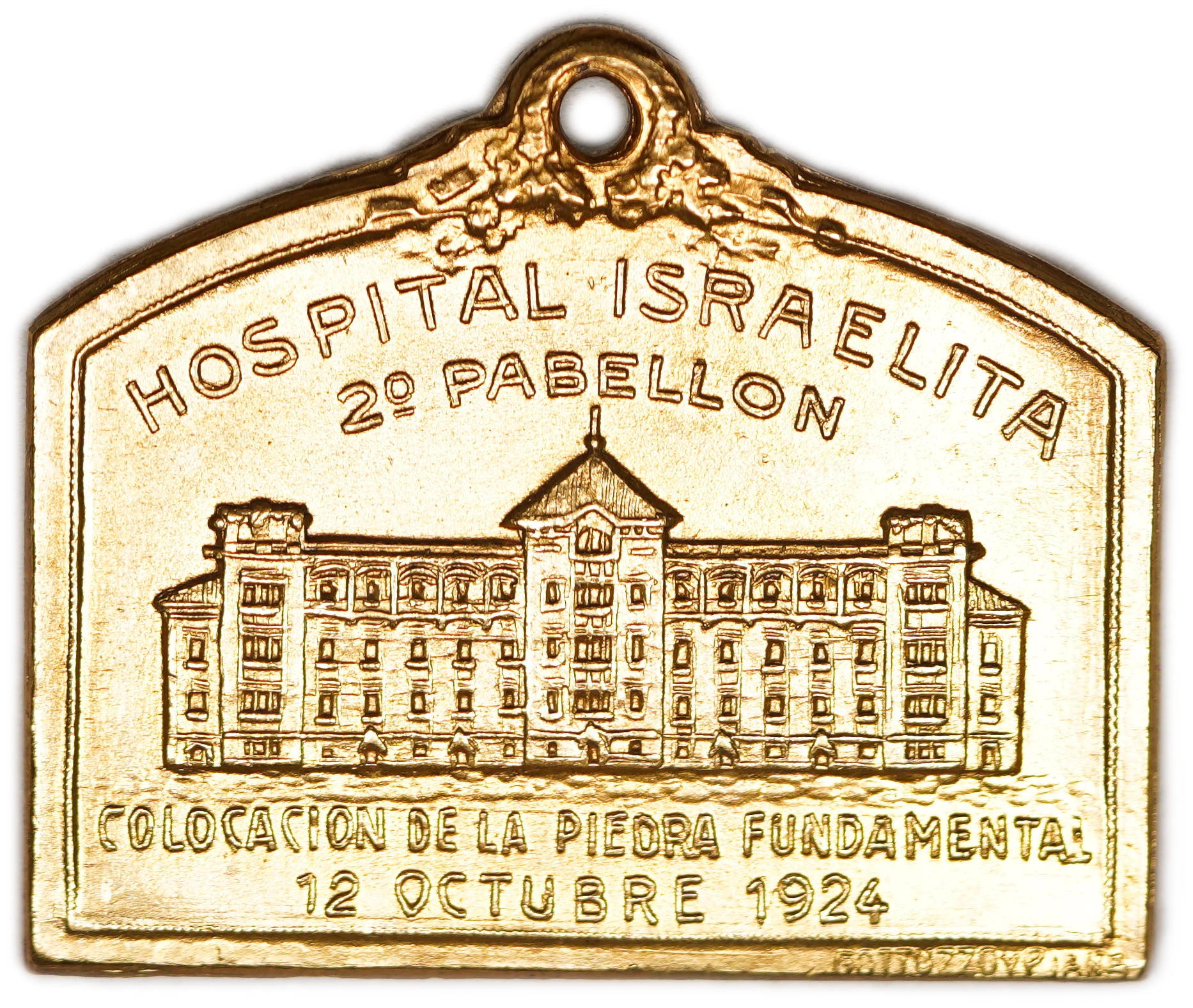 Judaica / Zionism - Argentina, Medal Commemorating the Laying of the Cornerstone for the 2nd Pavilion of the ... - 1 0