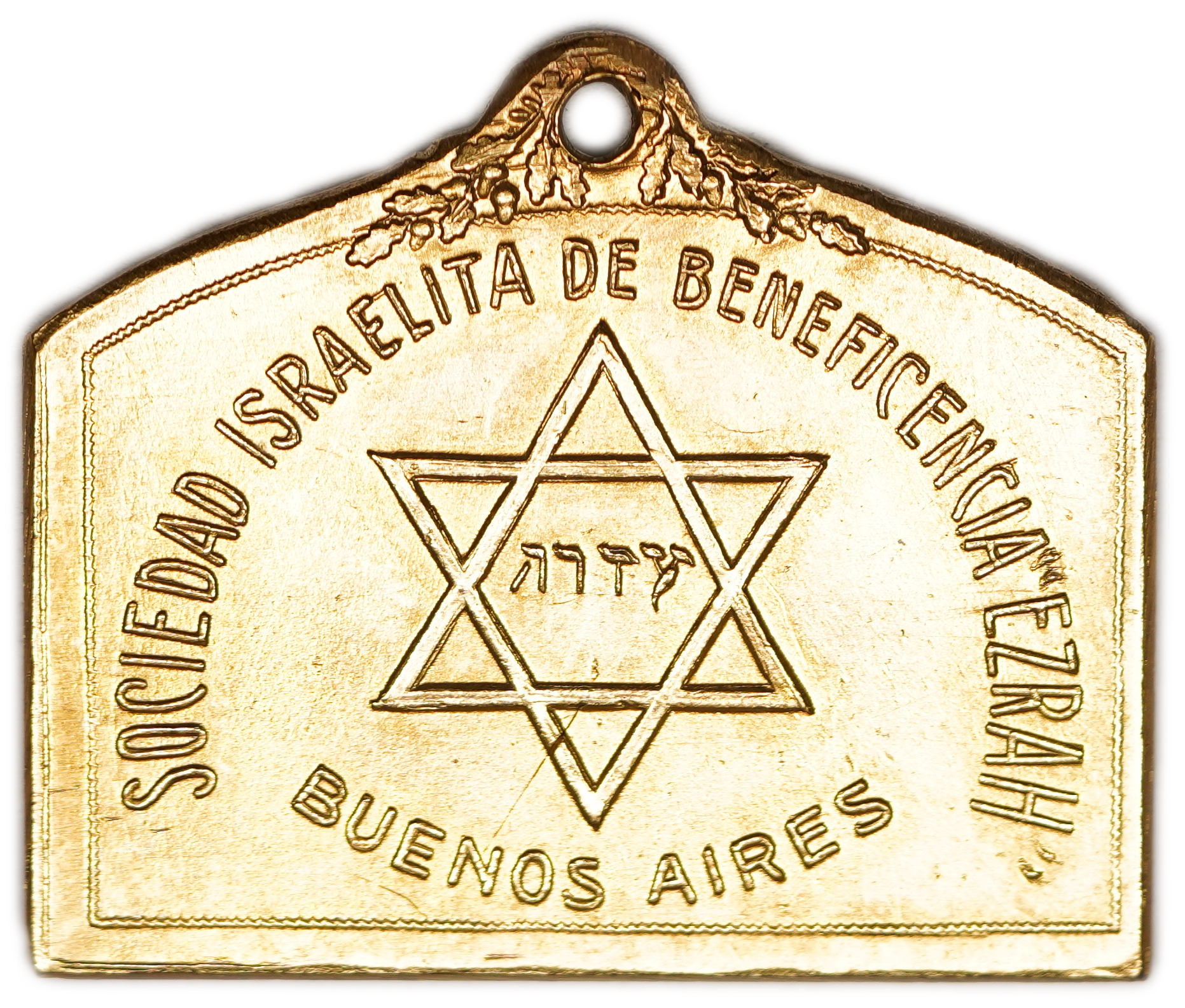 Judaica / Zionism - Argentina, Medal Commemorating the Laying of the Cornerstone for the 2nd Pavilion of the ... - 1 1