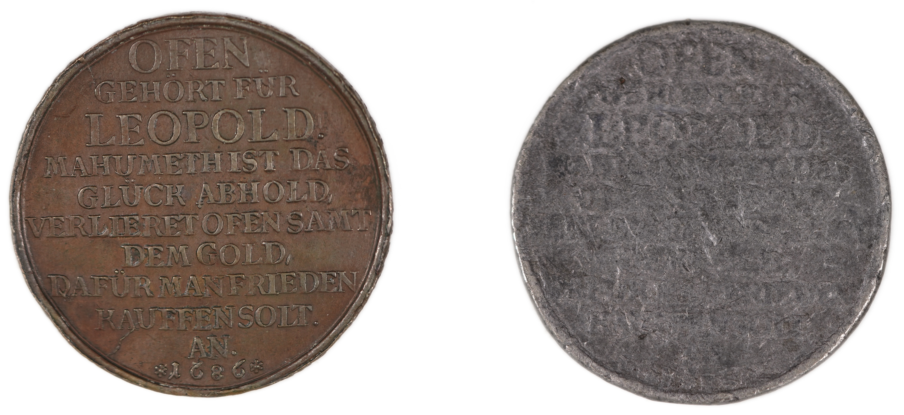 Judaica / Zionism - Austria, Antisemitic Medal “Capture of Buda by the Austrians”, 1686 - 1 1
