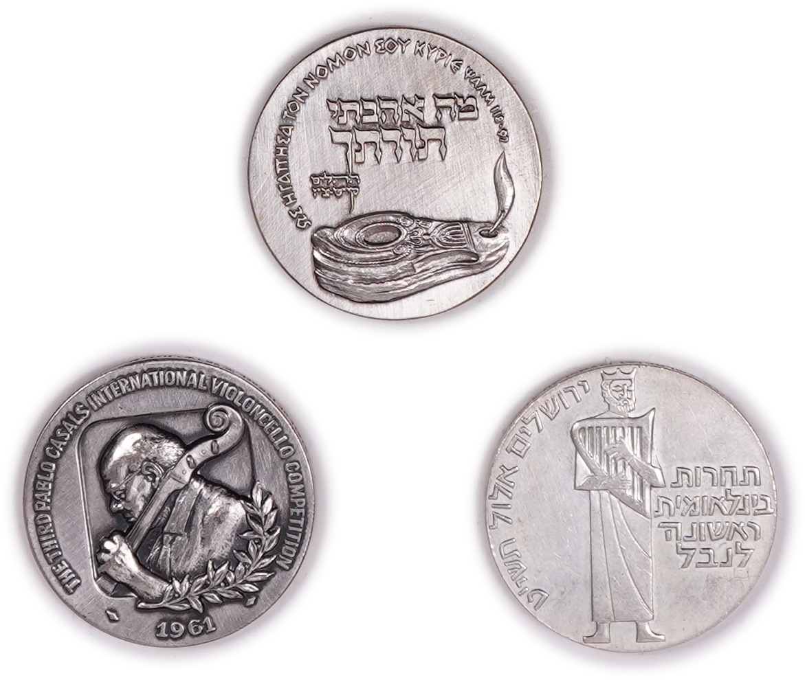 Israel - Collection of Official Silver Medals - Silver 935, approx. 304.8g (approx. 285g pure silver, 9.16 oz) - 1 2