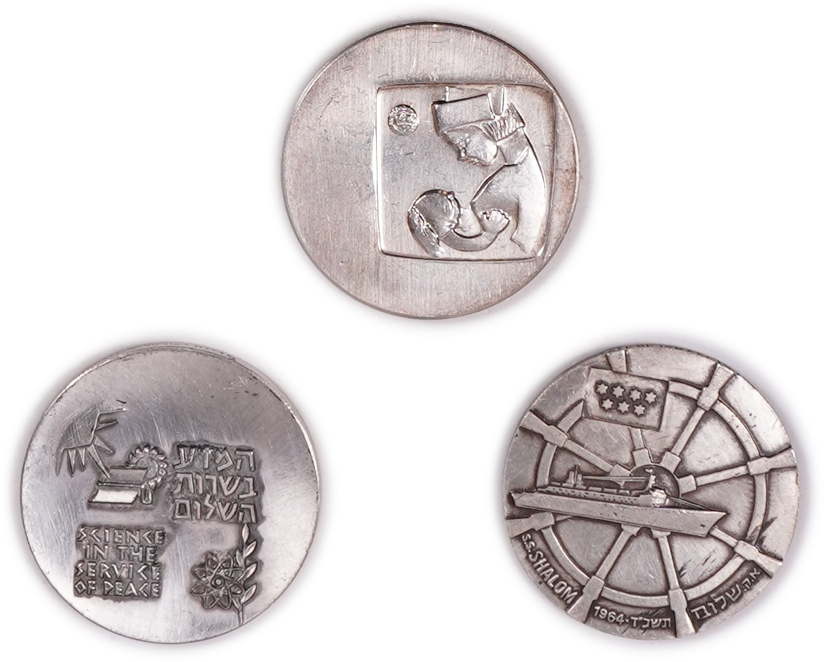 Israel - Collection of Official Silver Medals - Silver 935, approx. 304.8g (approx. 285g pure silver, 9.16 oz) - 1 5