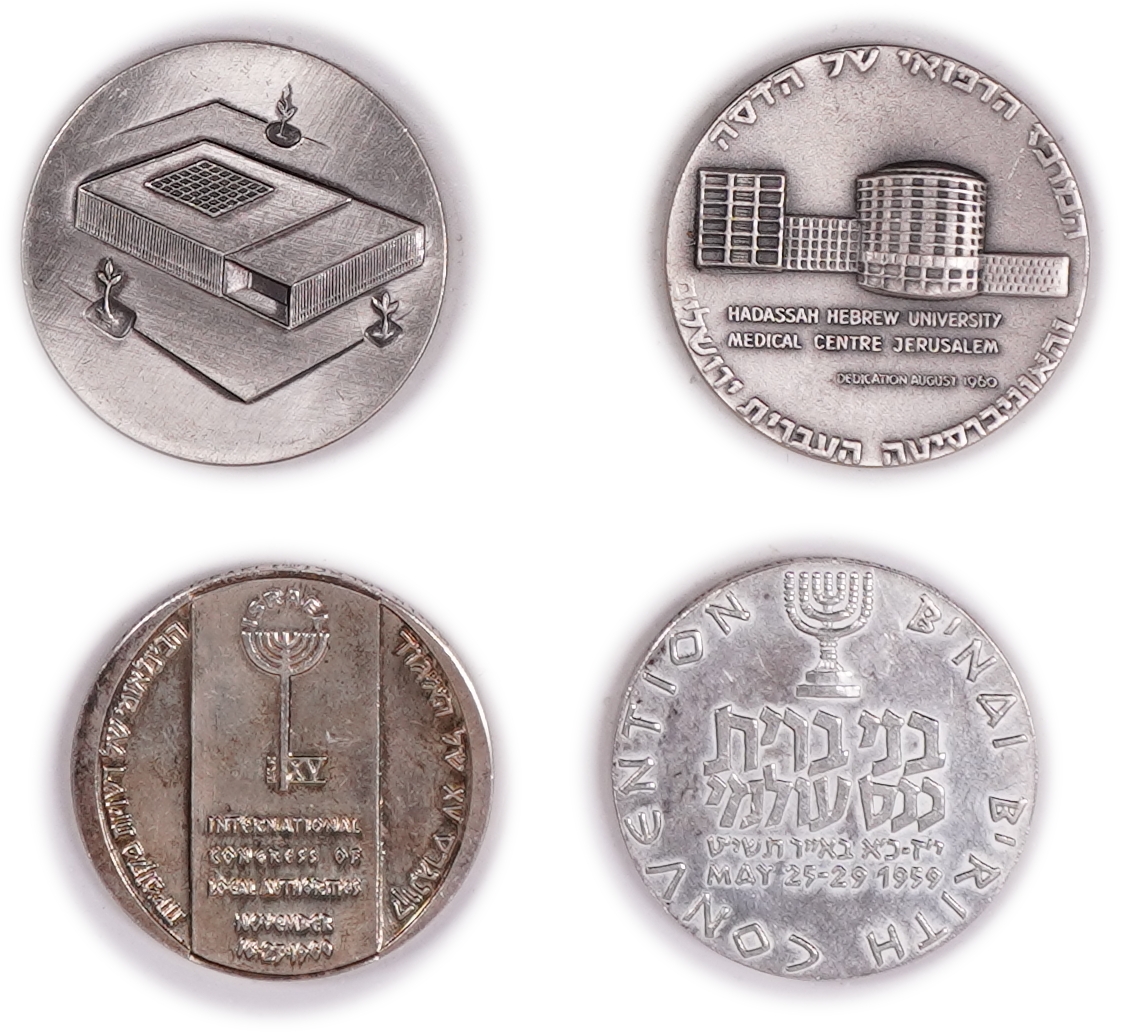 Israel - Collection of Official Silver Medals - Silver 935, approx. 304.8g (approx. 285g pure silver, 9.16 oz) - 1 6
