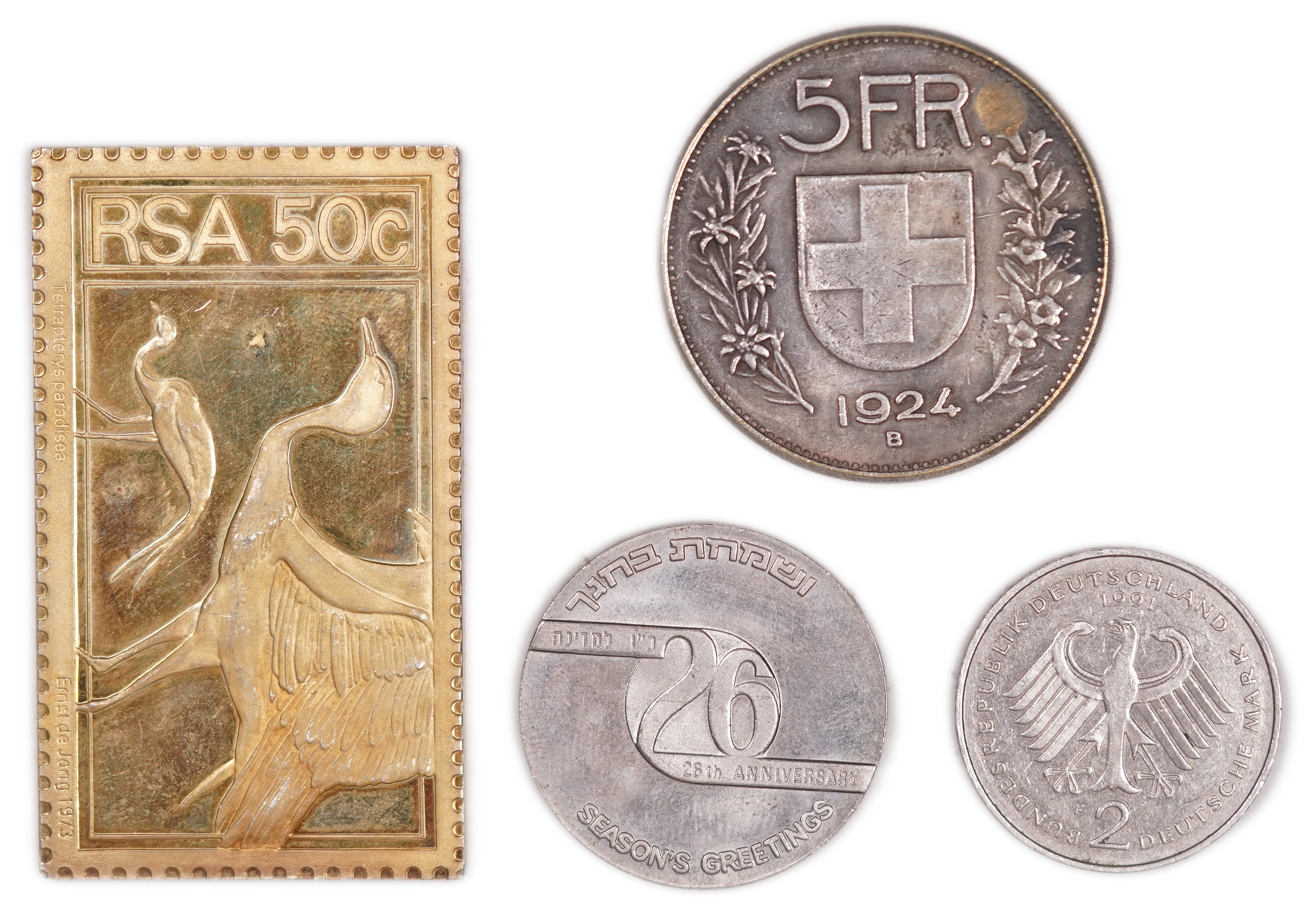 Israel - Collection of 27 tokens, coins and a commemorative stamp There are about 20 tokens from the Government ... - 1 5