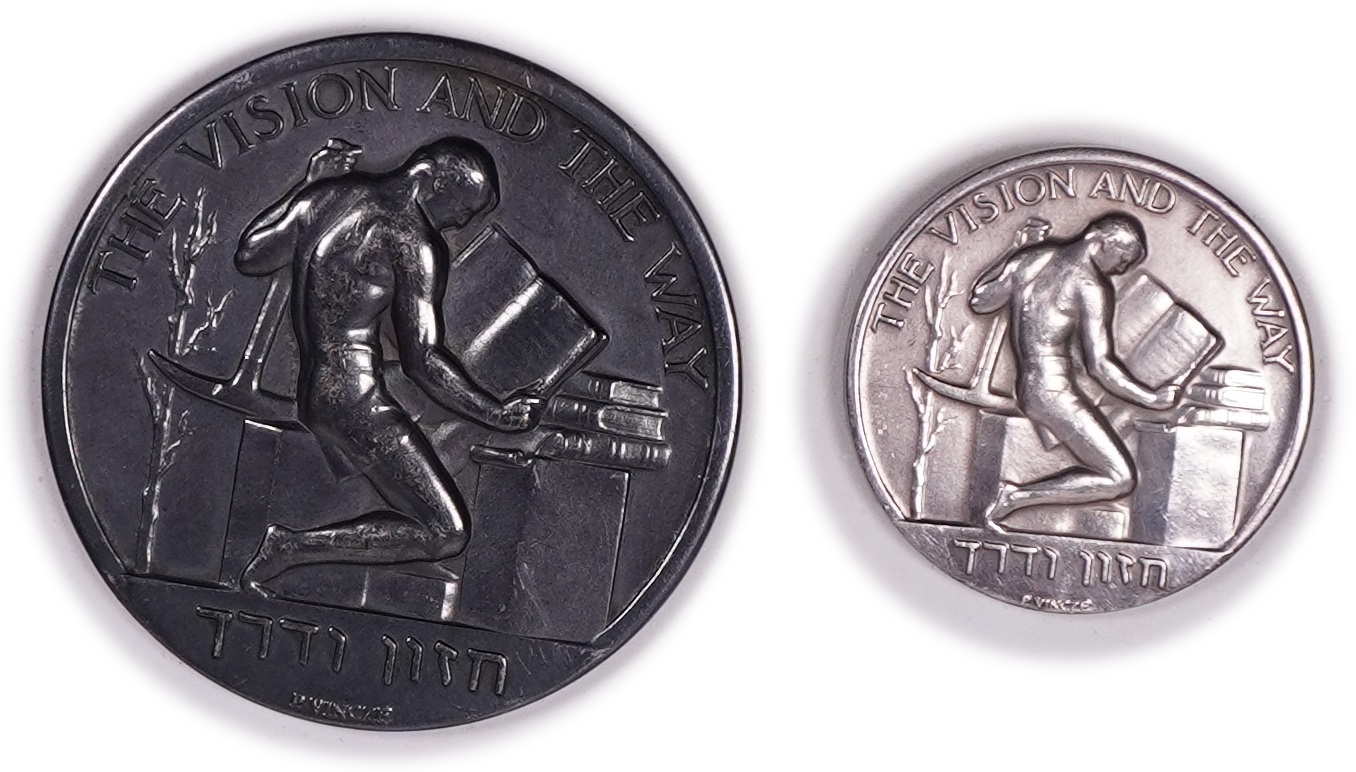 Israel - Pair of David Ben-Gurion “Vision and the Way” Medals - Silver 999, 135.32g (approx. 135.32g pure silver ... - 1 1