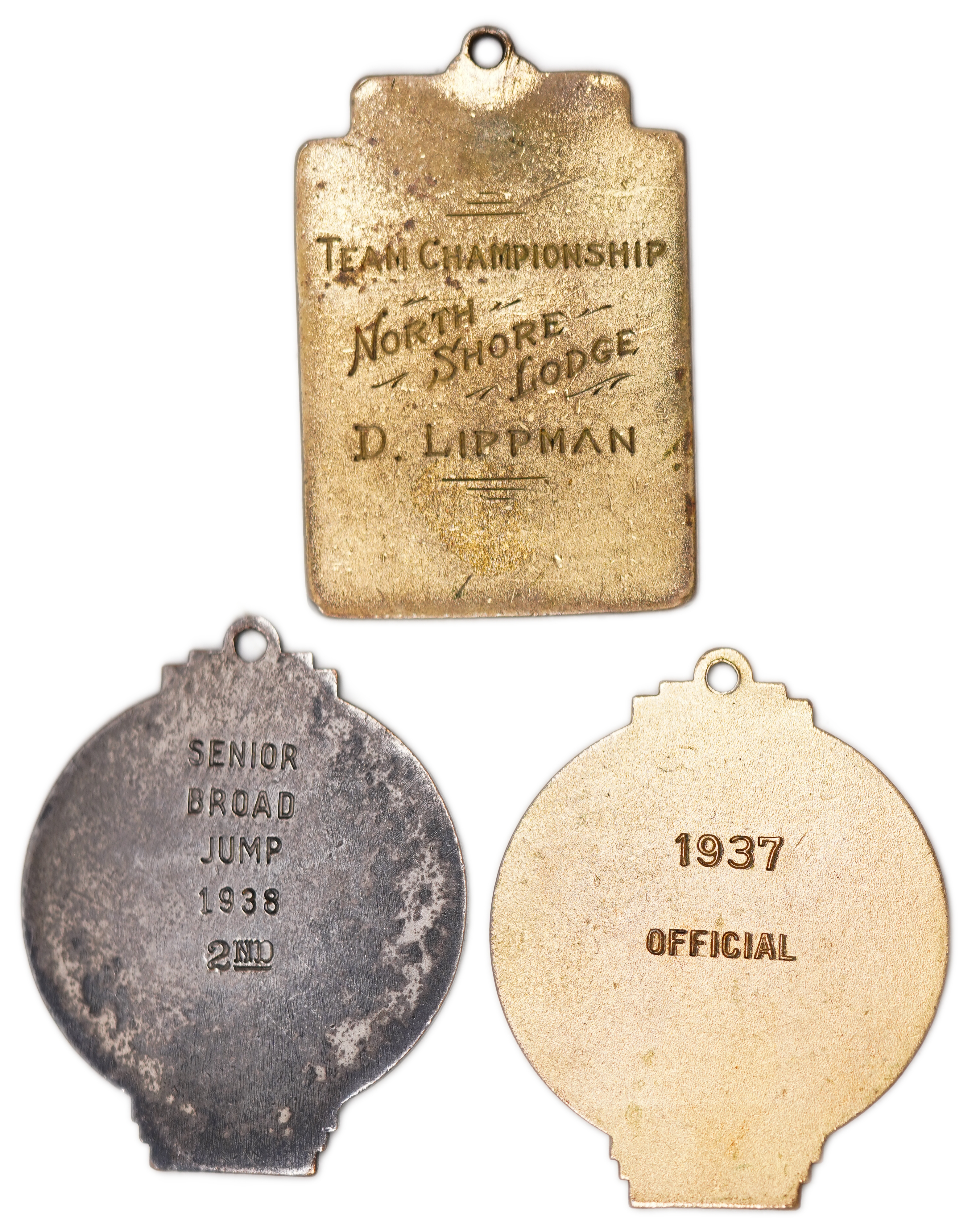 Judaica / Zionism - USA, Three Sports Medals, B’nai B’rith and B.B.Y.O, 1930s-1940s - 1 1