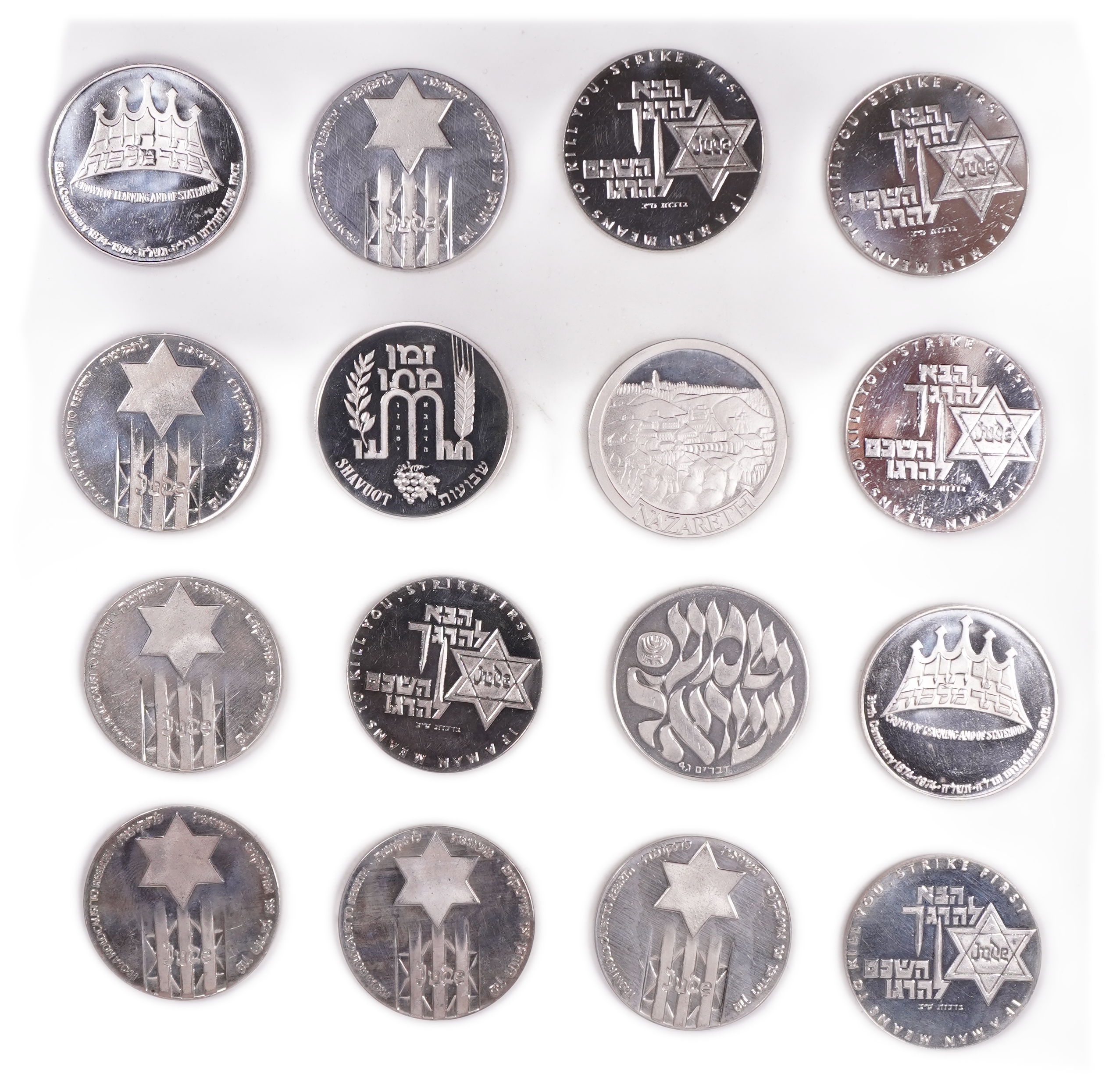 Israel - Collection of Israeli Silver Medals - Silver 935, approx. 415.1g (12.5 oz pure silver) - 1 0