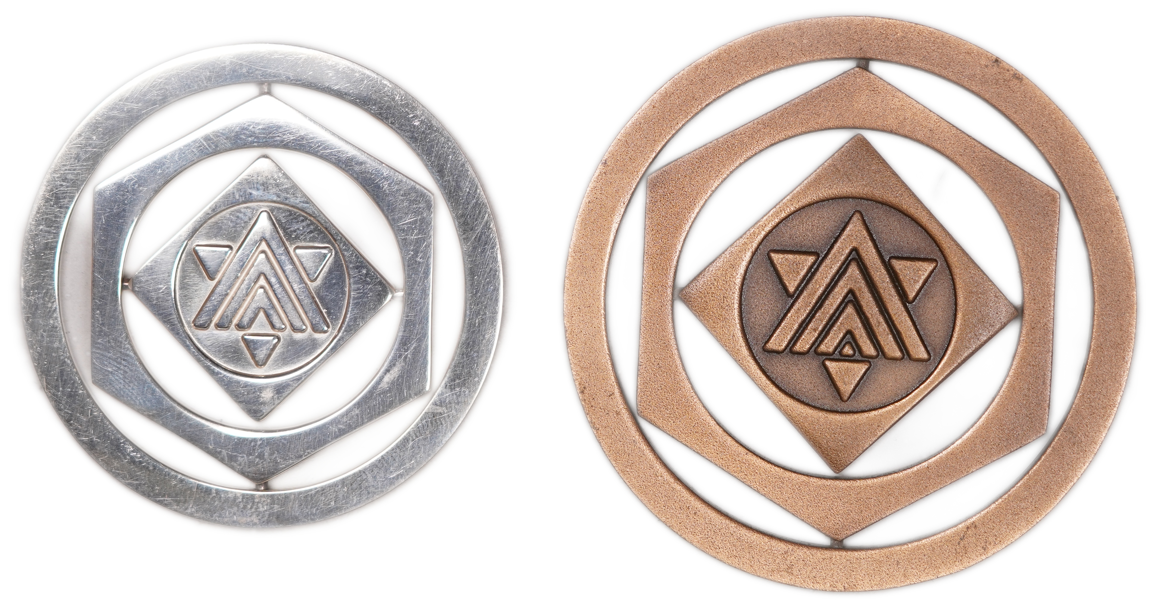 Israel - Pair of Kinetic “Israel” Medals 1987 - Silver .925, 40g (Approximately 37g Pure Silver, 1.19 oz), 50 mm ... - 1 1