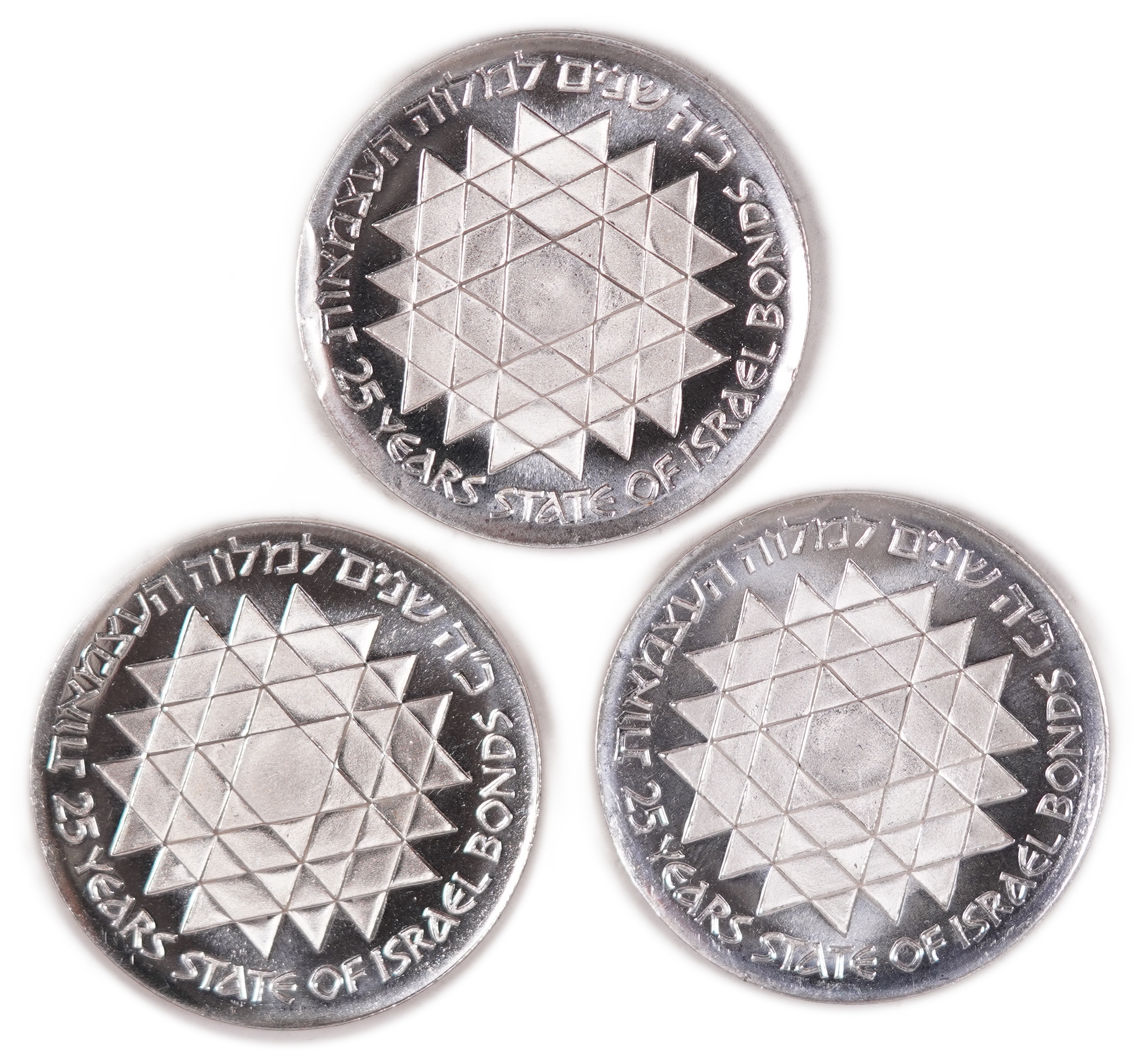Israel - Group of 40 "Independence and Development Bond" Coins - Independence Day Issue, 1975 - Silver 800, total ... - 1 10
