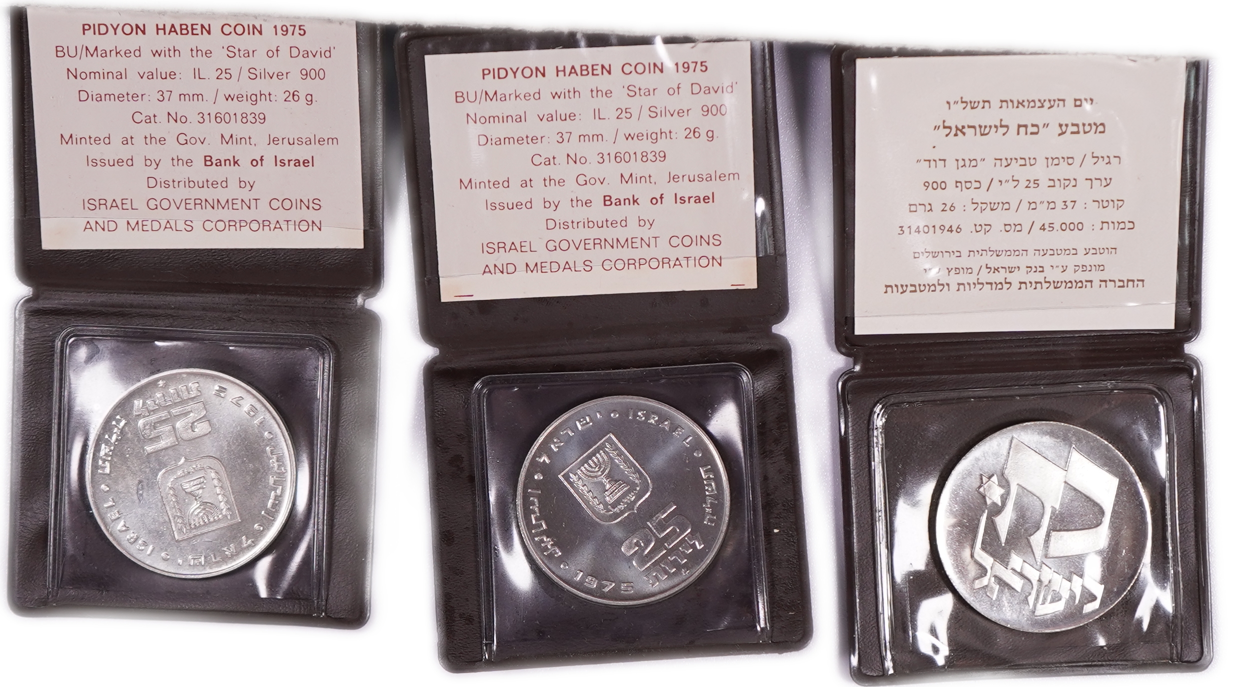 Israel - Group of 10 Government Coins and Medals Corporation Silver Coins - Silver 900, total 260g (234g pure ... - 1 5