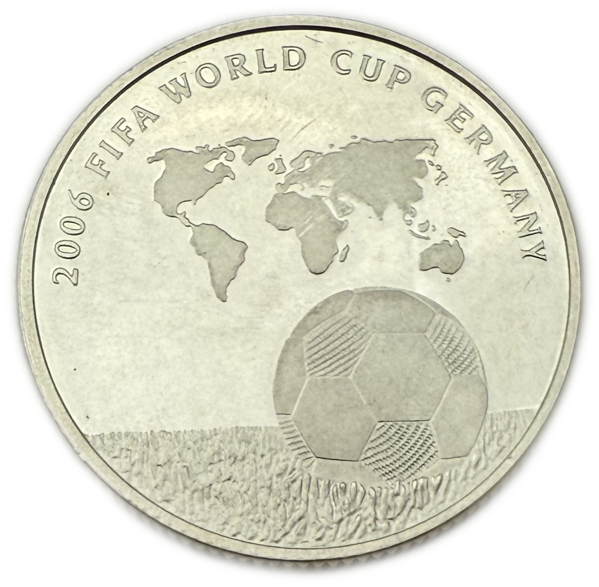 Israel - 1 New Sheqel 2004 - 2006 FIFA World Cup Germany - Silver .925, 14.4g (13.32g pure silver, 0.43oz), 30mm - 1 0