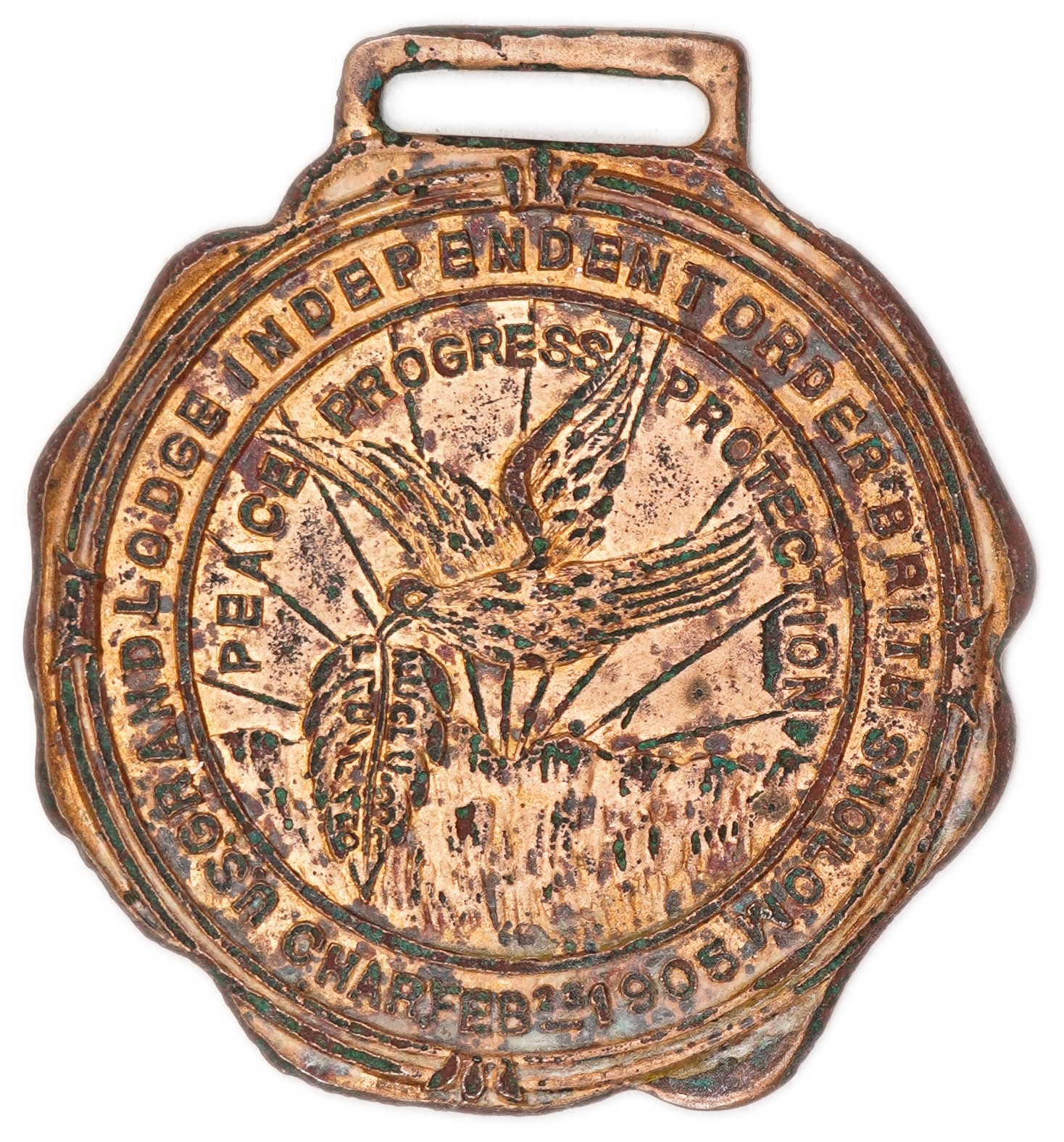 Judaica / Zionism - USA, Brith Sholom Independent Order Medal, 1905 - 1 0