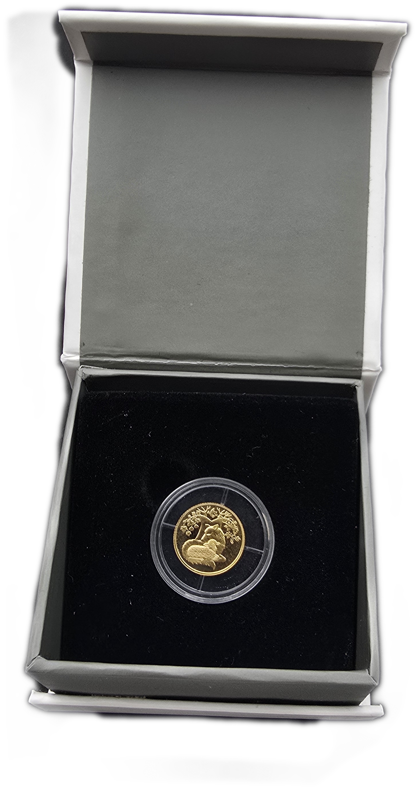 Israel - 1 New Sheqel 2008 - The Wolf Shall Dwell with the Lamb - Gold 999, 1.244g (0.04 oz pure gold), 13.92mm - 1 2