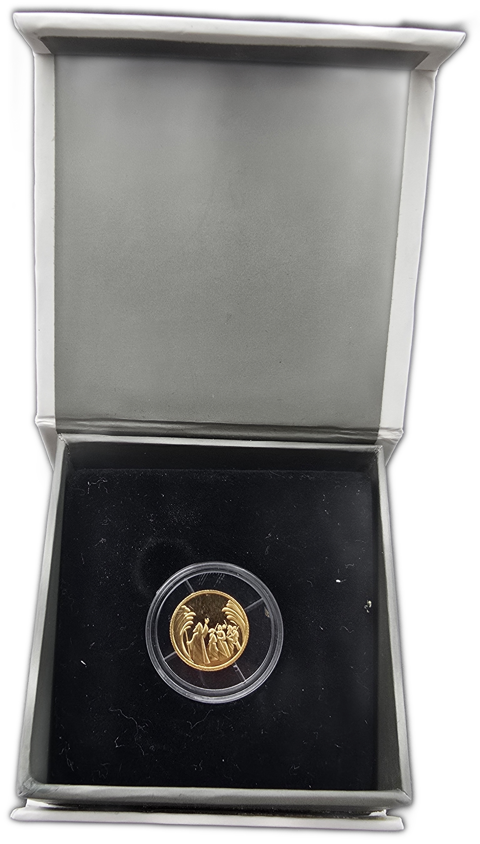 Israel - 1 New Sheqel 2008 - The Waters Were Divided - Gold 999, 1.244g (0.04 oz pure gold), 13.92mm - 1 2