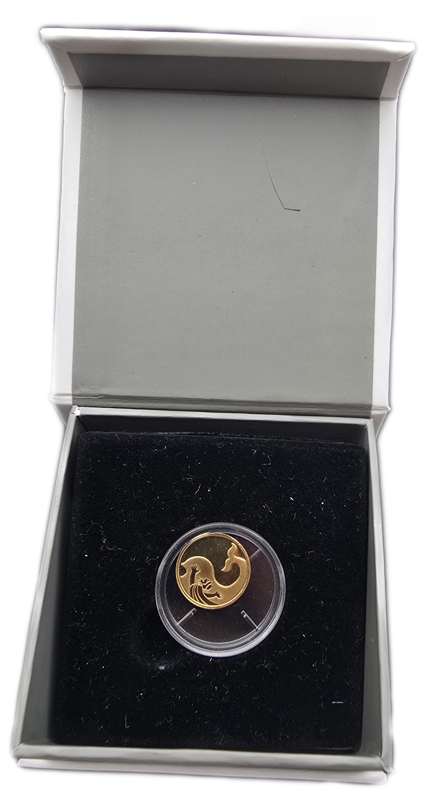 Israel - 1 New Sheqel 2010 - Jonah in the Belly of the Fish - Gold 999, 1.244g (0.04 oz pure gold), 13.92mm - 1 4