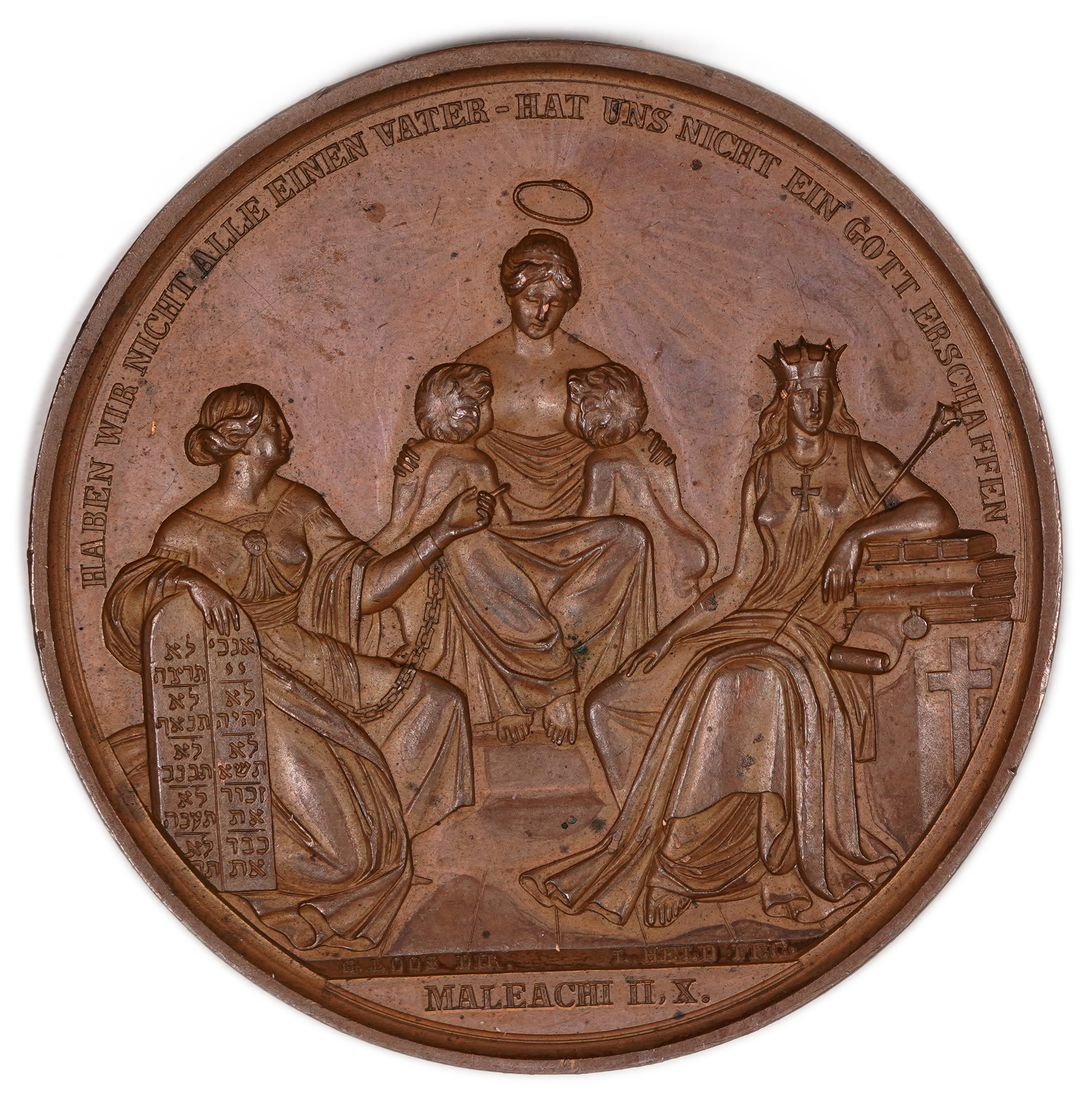 Judaica / Jewish History - Germany, Medal of Honor for Dr. Gabriel Riesser, 1836 - 1 0