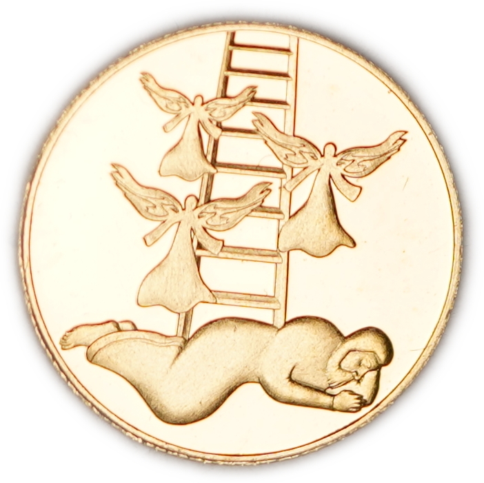 Israel - 1 New Sheqel 2014 - Jacob’s Dream - Gold 999, 1.244g (0.04 oz pure gold), 13.92mm - 1 0