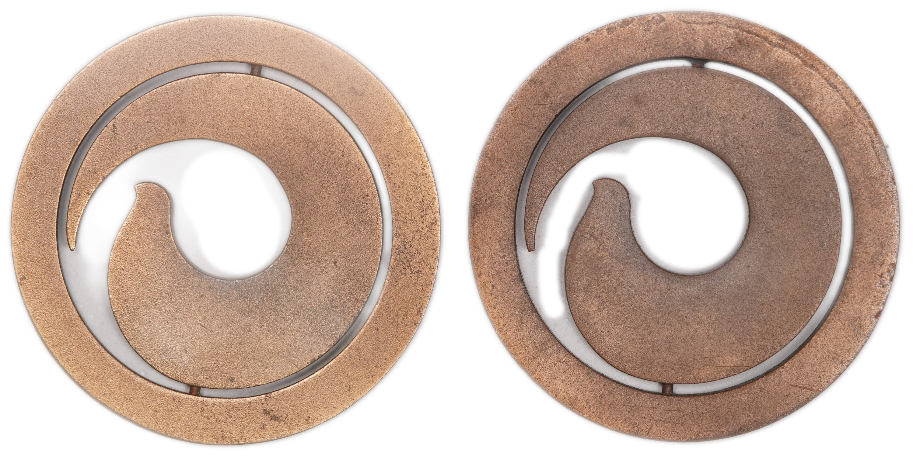 Israel - Pair of “The Dove” Kinetic Medals 1987 - Bronze, 60g Each, 59 mm - 1 1