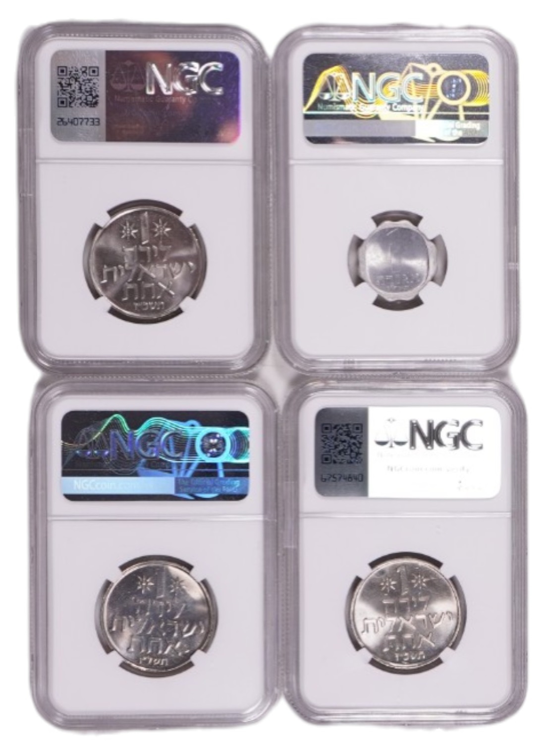 Israel - Group of 4 Graded Coins - NGC - 1 1