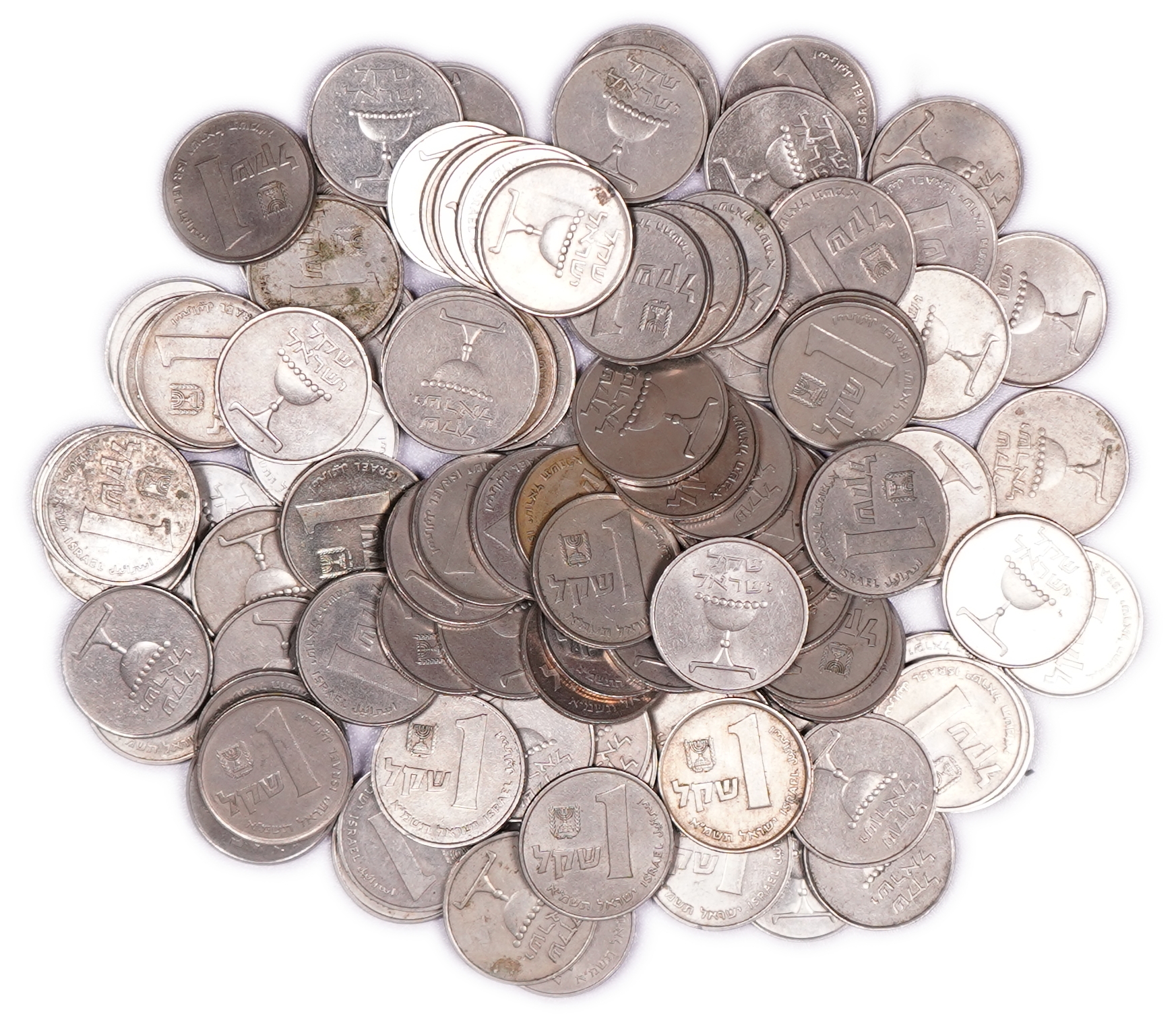 Israel - Large collection of over 100 Israeli coins, including 2 25 mil coins 1949 - 1 4
