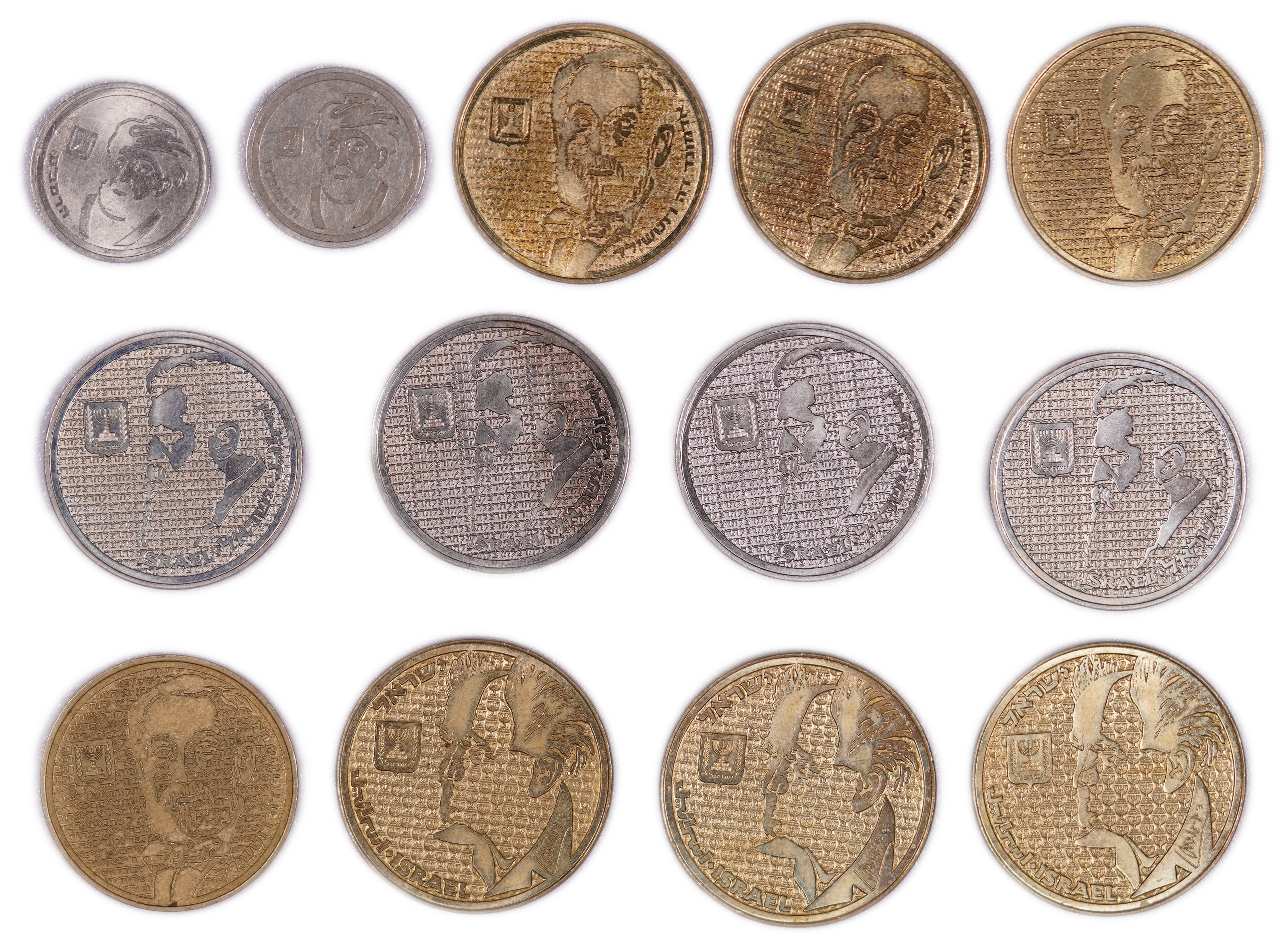 Israel - Large collection of over 100 Israeli coins, including 2 25 mil coins 1949 - 1 5
