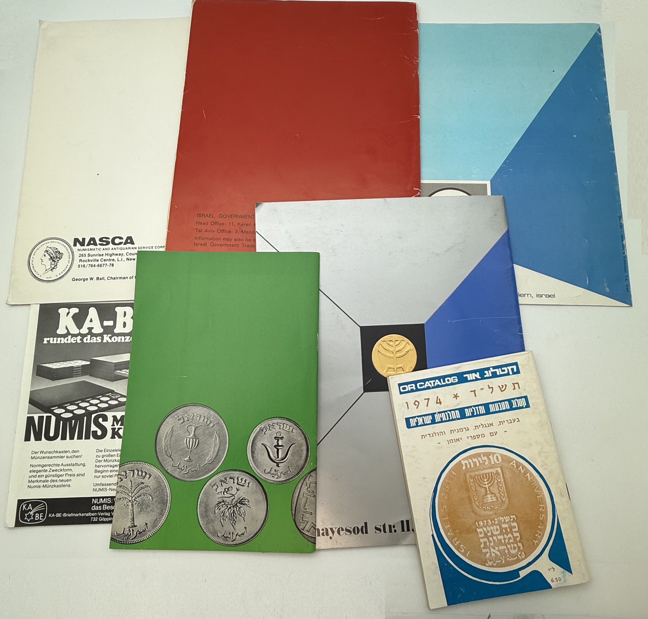 Catalogs / Numismatic Literature - Collection of 7 catalogs of sales and details of Israeli numismatics from around ... - 1 10