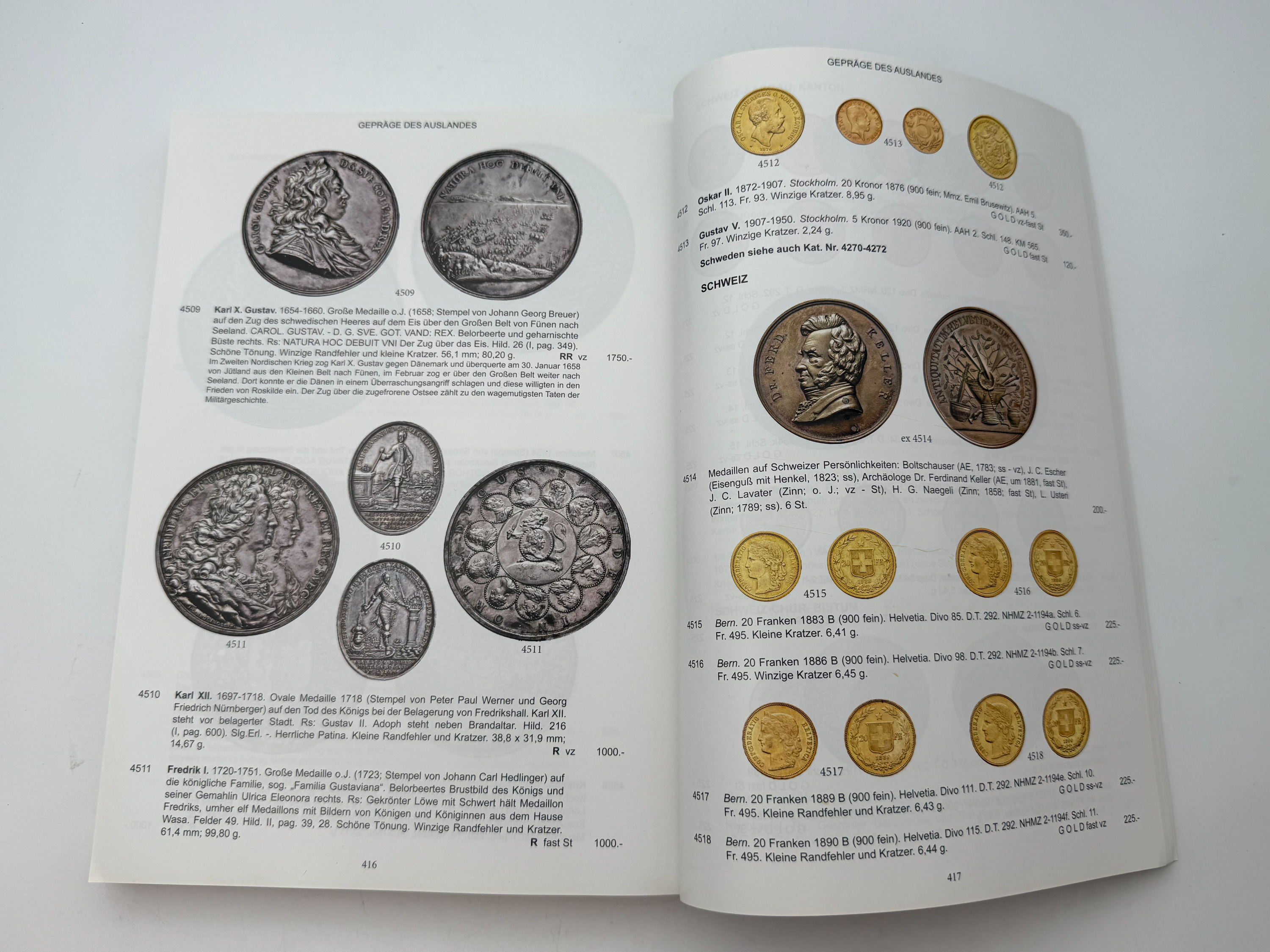 Catalogs / Numismatic Literature - A pair of auction catalogs from Germany which, among other things, contain ... - 1 3