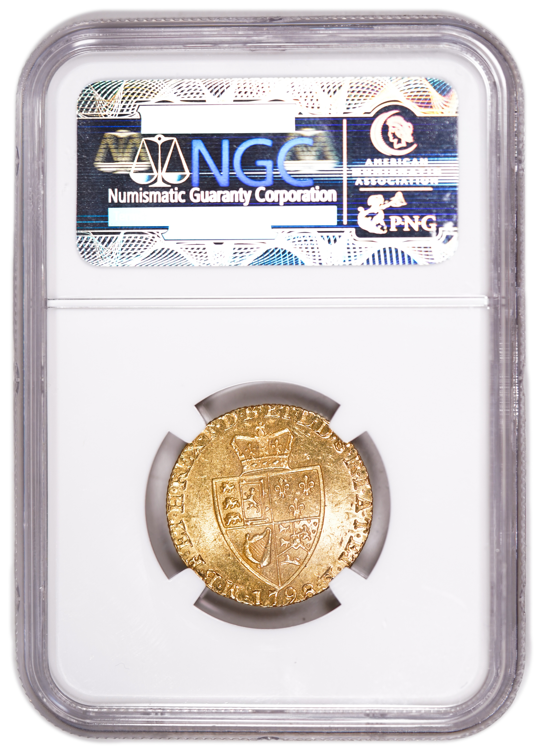 England (Great Britain) - 1 Guinea 1798 - NGC MS 64 - George III - Gold 916, 8.4g, 25mm - 1 3