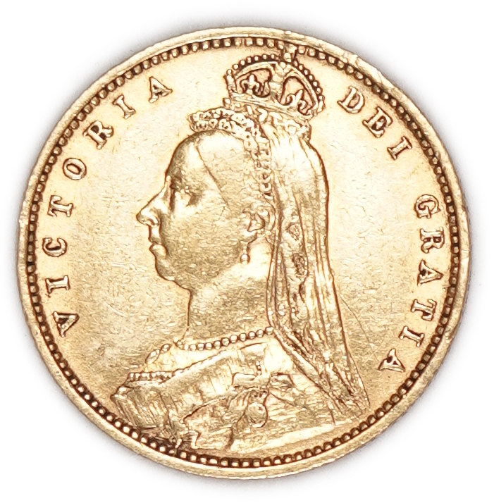 Great Britain - 1/2 Sovereign 1890 - Queen Victoria, First (Young Head) Portrait - Gold .917, 3.99g - 1 1