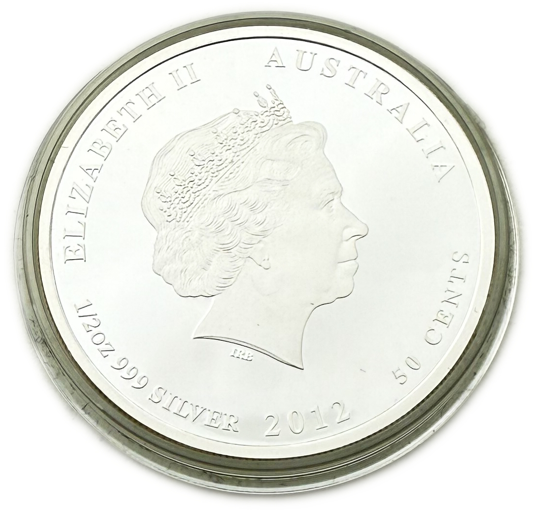 Australia - 50 Cents 2012 - Elizabeth II 4th Portrait - Octopus - Silver 999, 15.57g (0.5 OZ), 36.6mm - 1 1