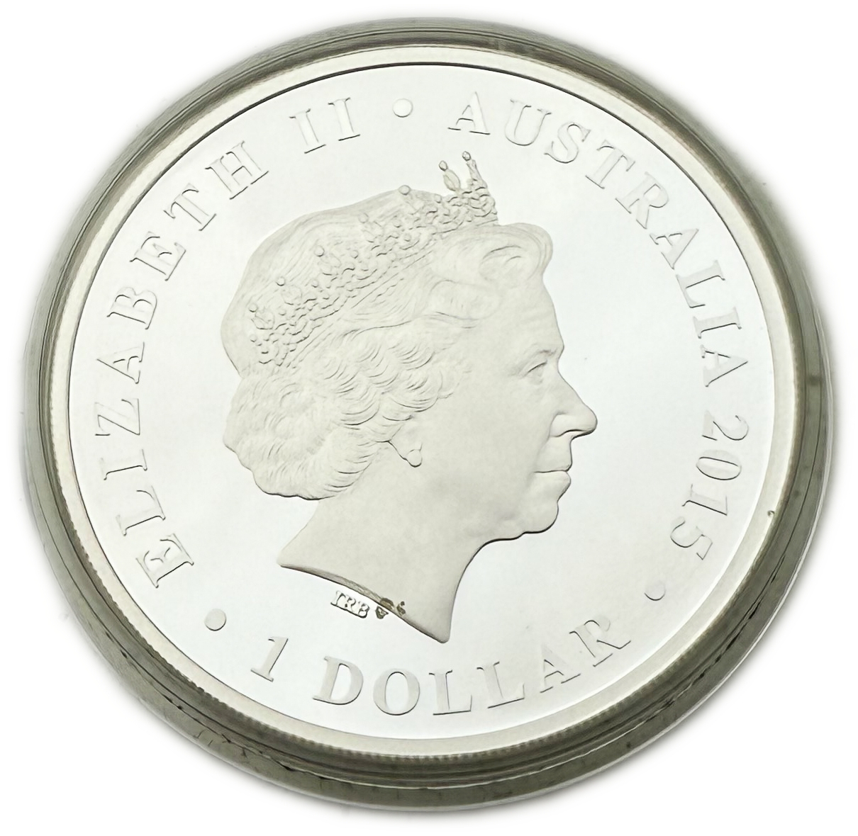 Australia - 1 Dollar 2015 - Elizabeth II 4th Portrait - Dinosaur - Muttaburrasaurus - Silver 999, 31.1g, 40.6mm - 1 1