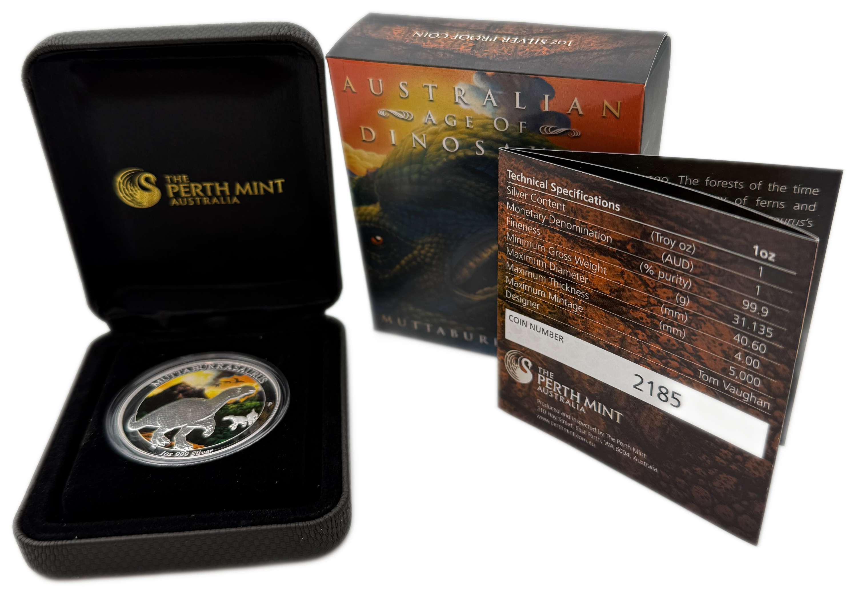 Australia - 1 Dollar 2015 - Elizabeth II 4th Portrait - Dinosaur - Muttaburrasaurus - Silver 999, 31.1g, 40.6mm - 1 2