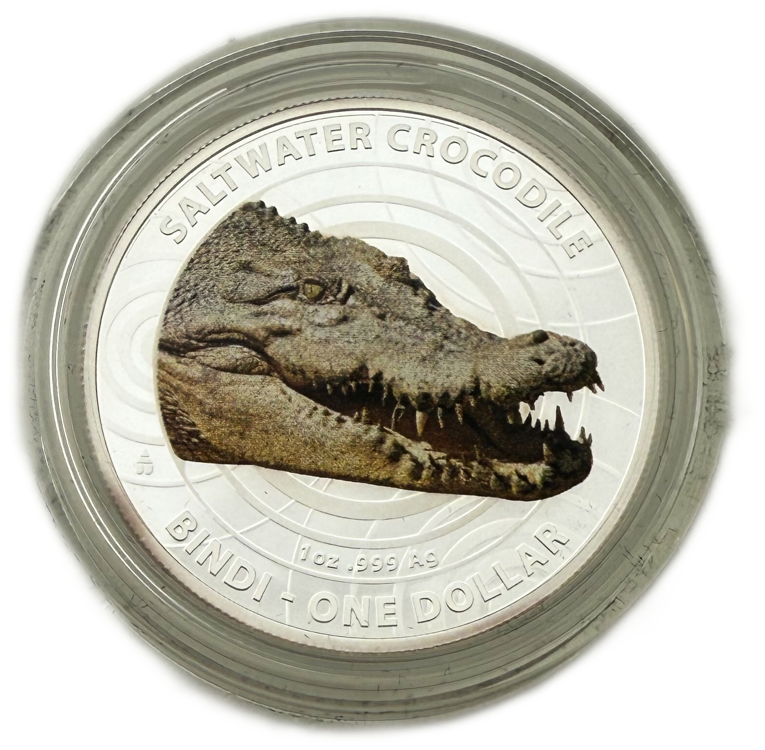 Australia - 1 Dollar 2013 - Elizabeth II 4th Portrait - Saltwater Crocodile - Silver 999, 31.1g, 40.6mm