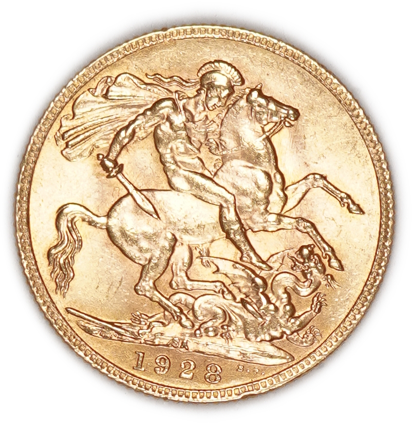 Great Britain - 1 Sovereign 1928 SA - George V - Gold .917, 7.988g - 1 0