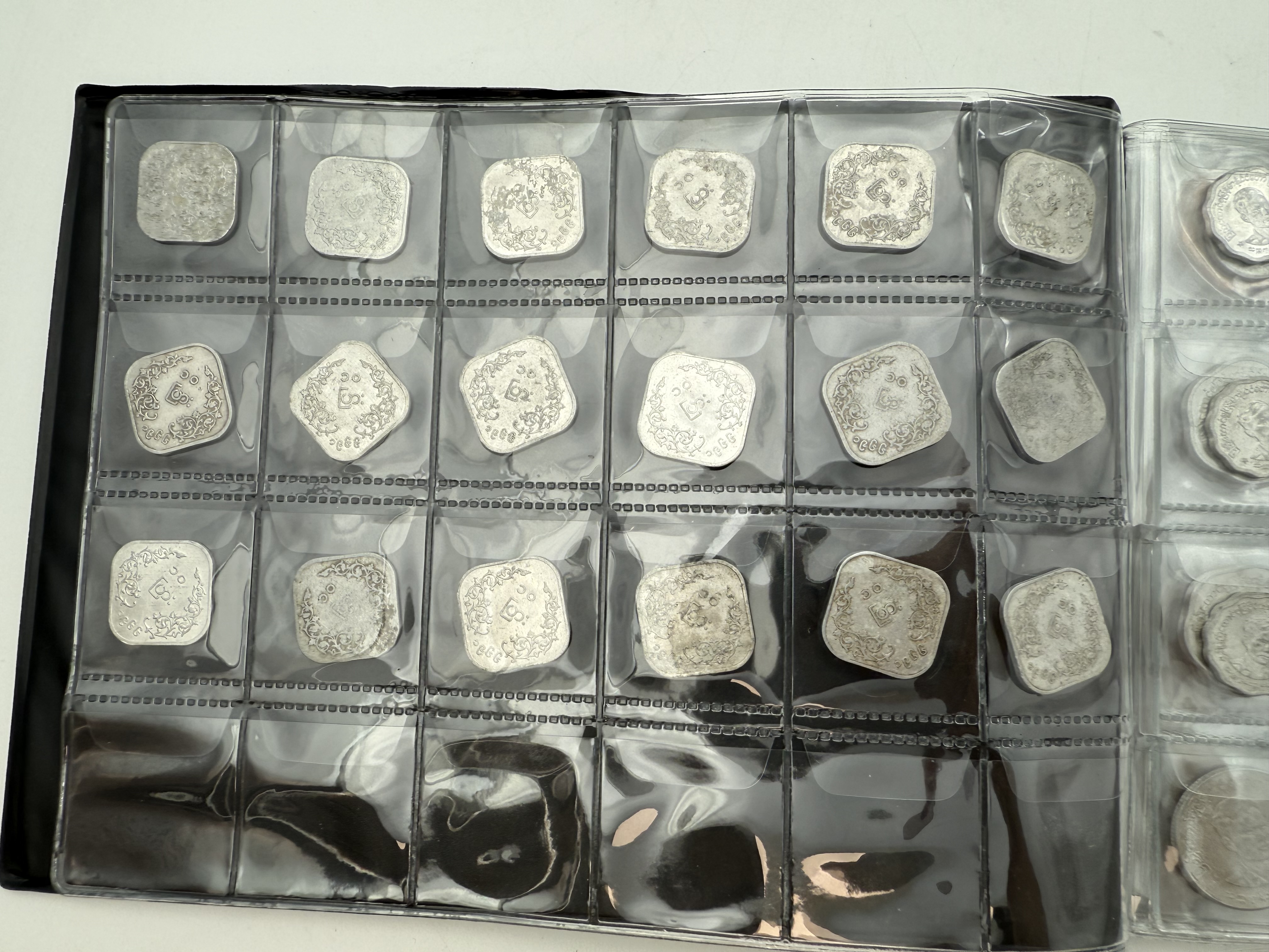 Burma / Myanmar - a collection of several hundred coins arranged in a special coin album, various conditions and years - 1 9