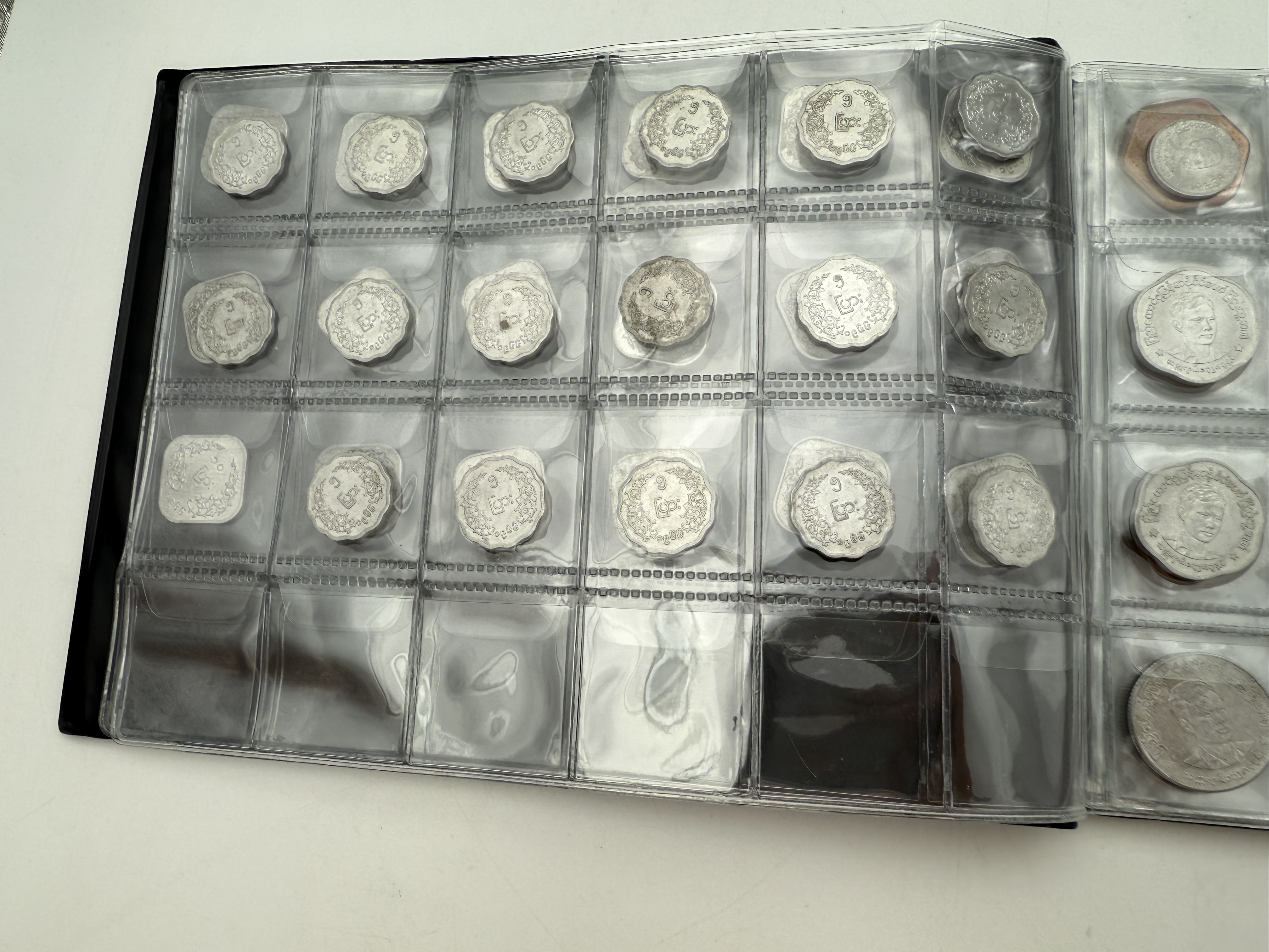 Burma / Myanmar - a collection of several hundred coins arranged in a special coin album, various conditions and years - 1 11