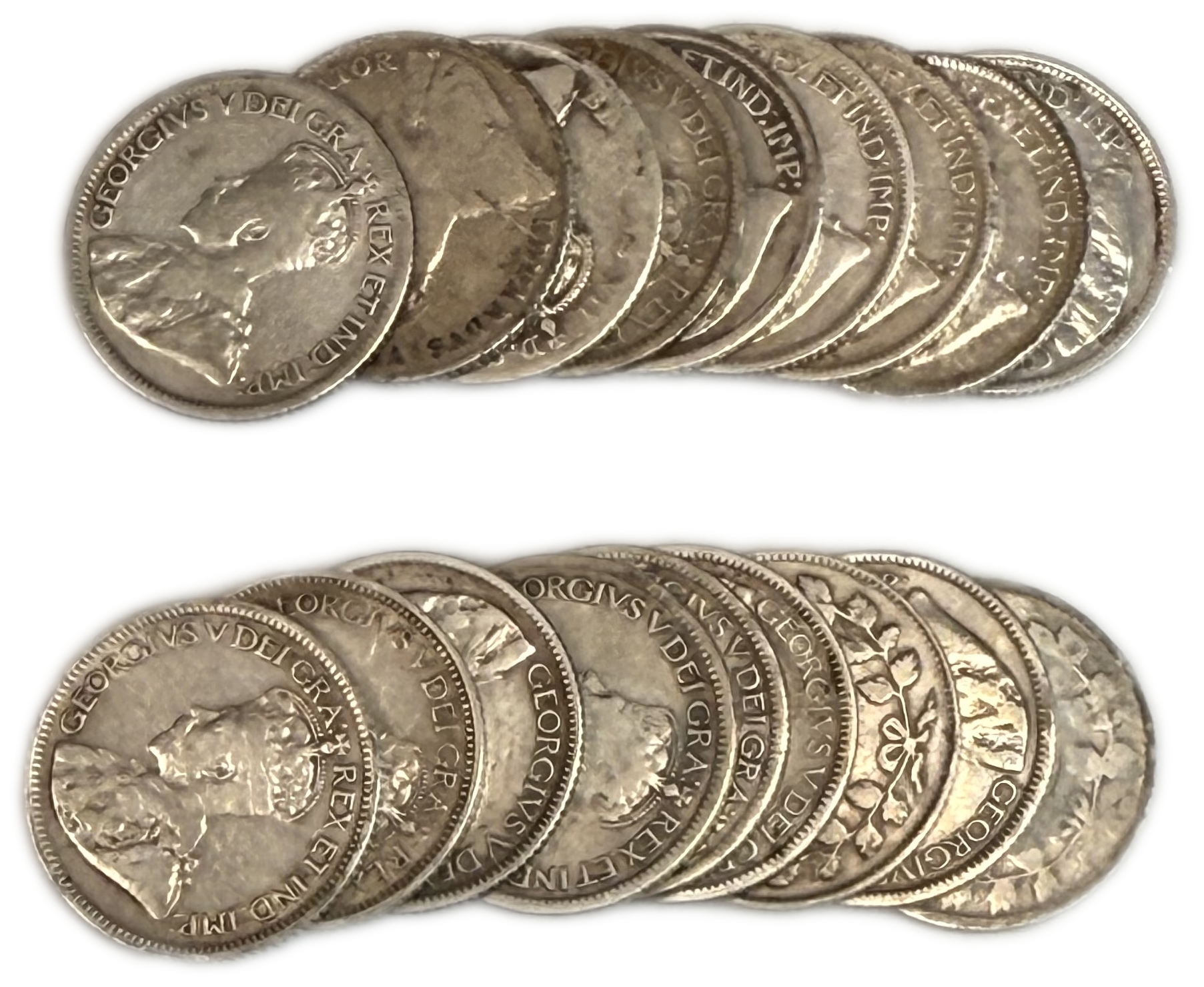 Canada - Lot of 18 Silver coins of 10 Cents, Variety of years - Silver 925, Total 41.76g (NET 38.62g, 1.24 OZ) - 1 0