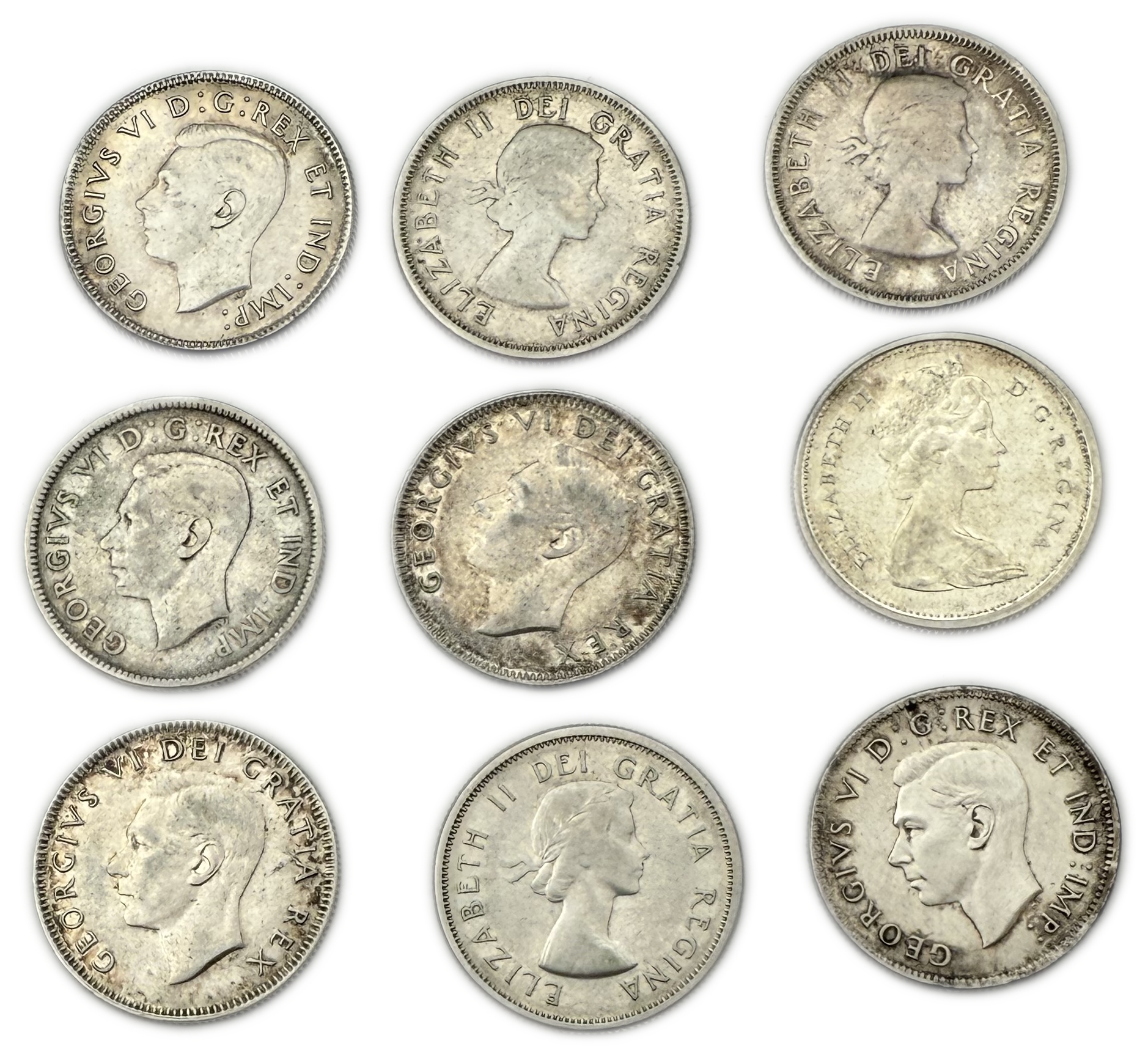 Canada - Lot of 31 Silver coins of 25 Cents, Variety of years - Silver 800, Total 179g (NET 143.2g, 4.6 OZ) - 1 6
