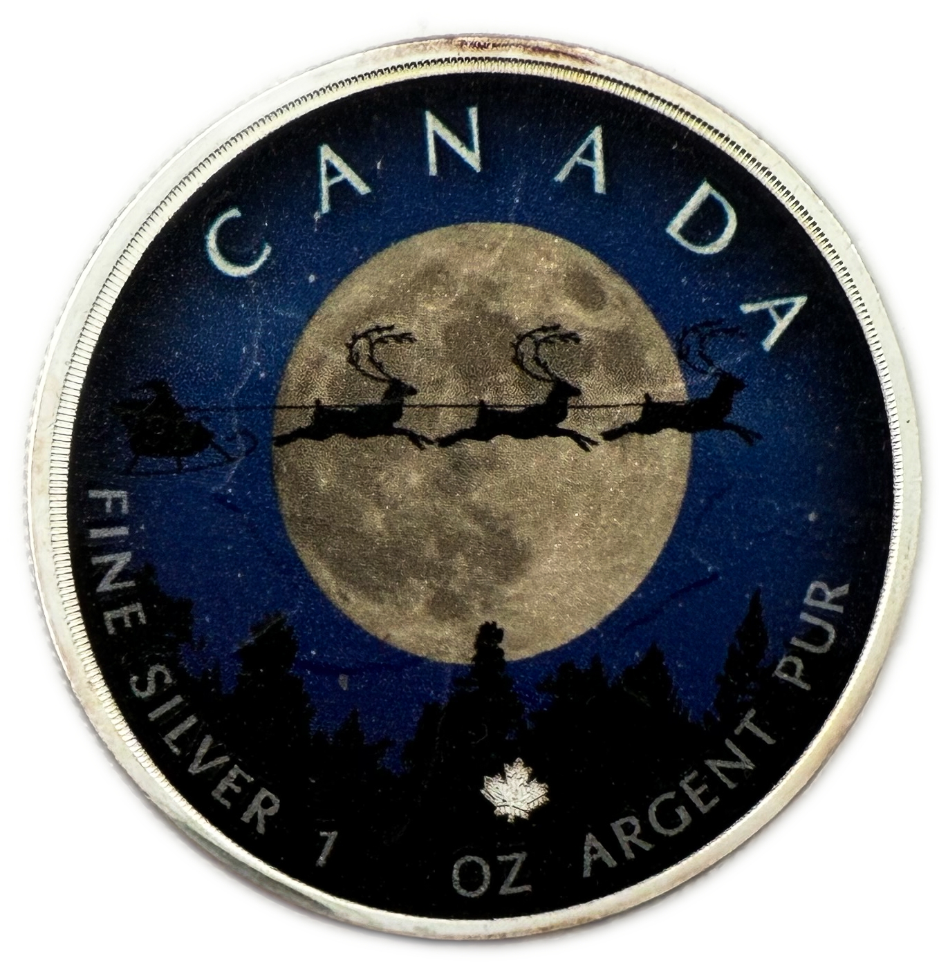 Canada - 5 Dollars 2018 - Maple Leaf - Santa Claus - Silver 999, 31.1g (1 OZ), 38mm - 1 0