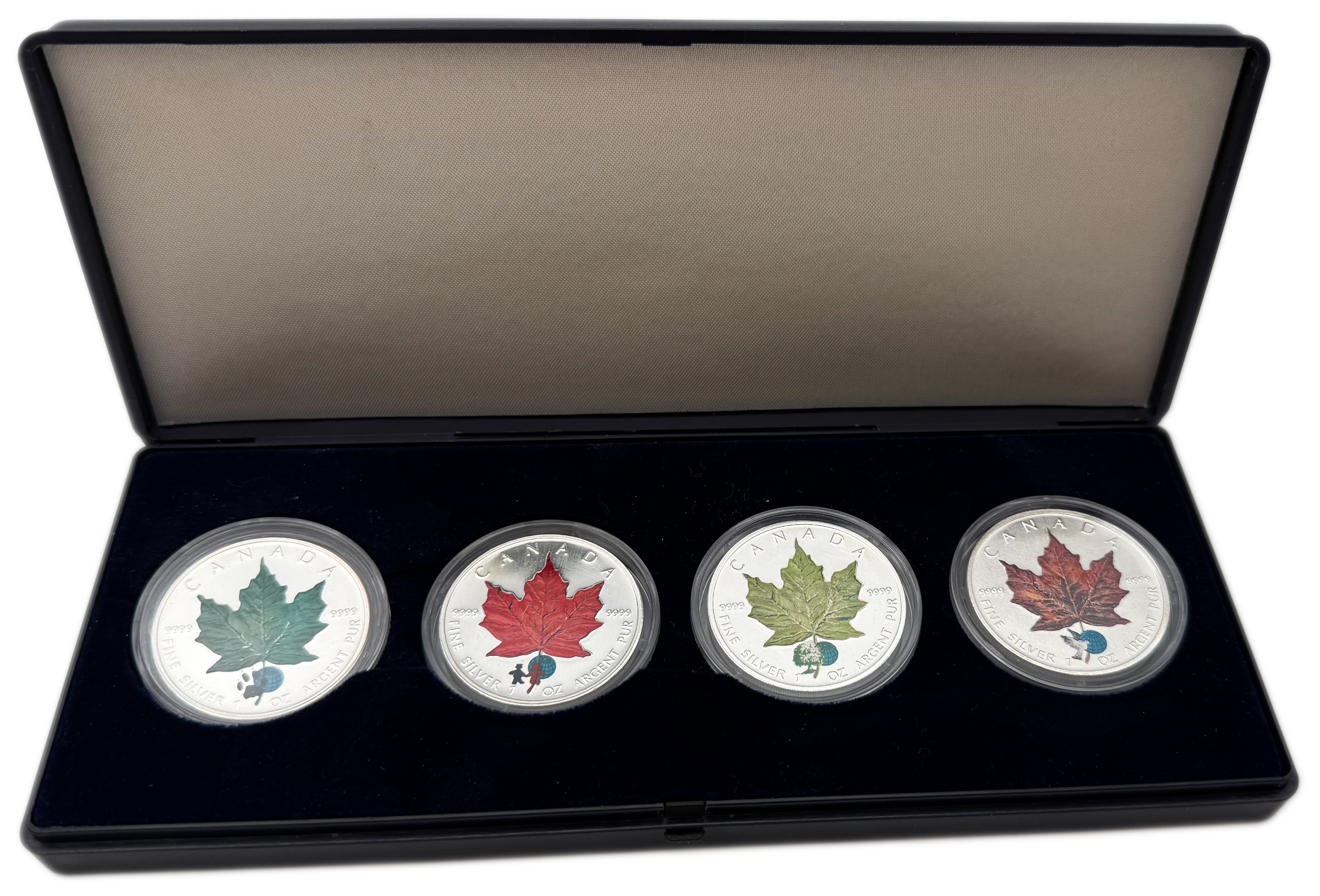 Canada - 5$ Maple Leaf "protect the world" - Four Seasons 2002 - 4x1 oz Silver - 1 2