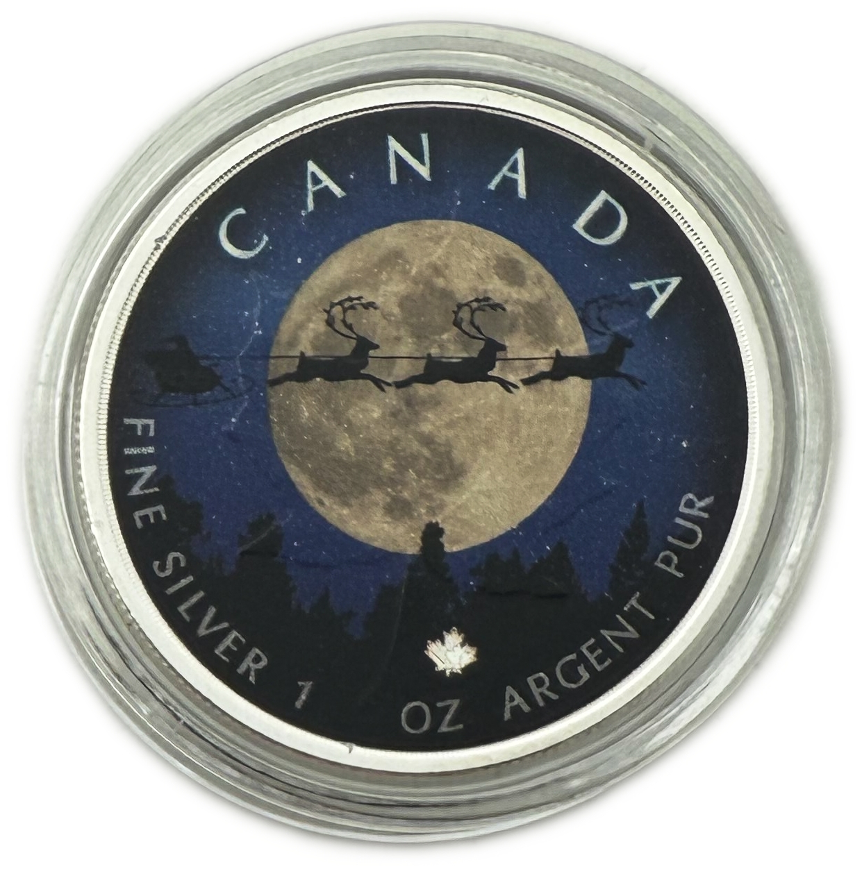 Canada - 5 Dollars 2018 - Maple Leaf - Santa Claus - Silver 999, 31.1g (1 OZ), 38mm - 1 0