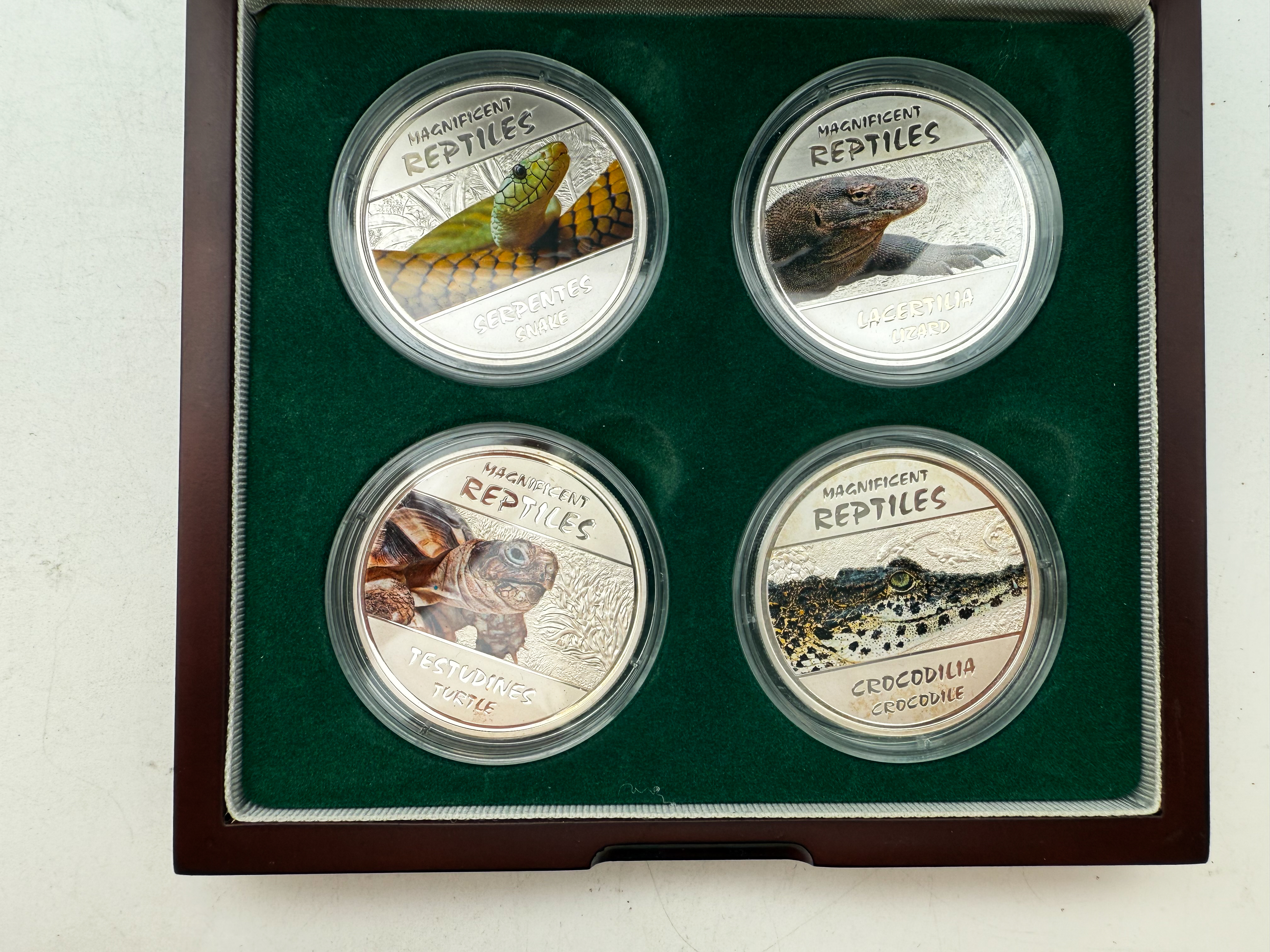 Congo - 30 Francs 2013 Magnificent Reptiles - Silver 999, 20g (total net 80g, 2.57 ounces), 38.6mm - 1 1