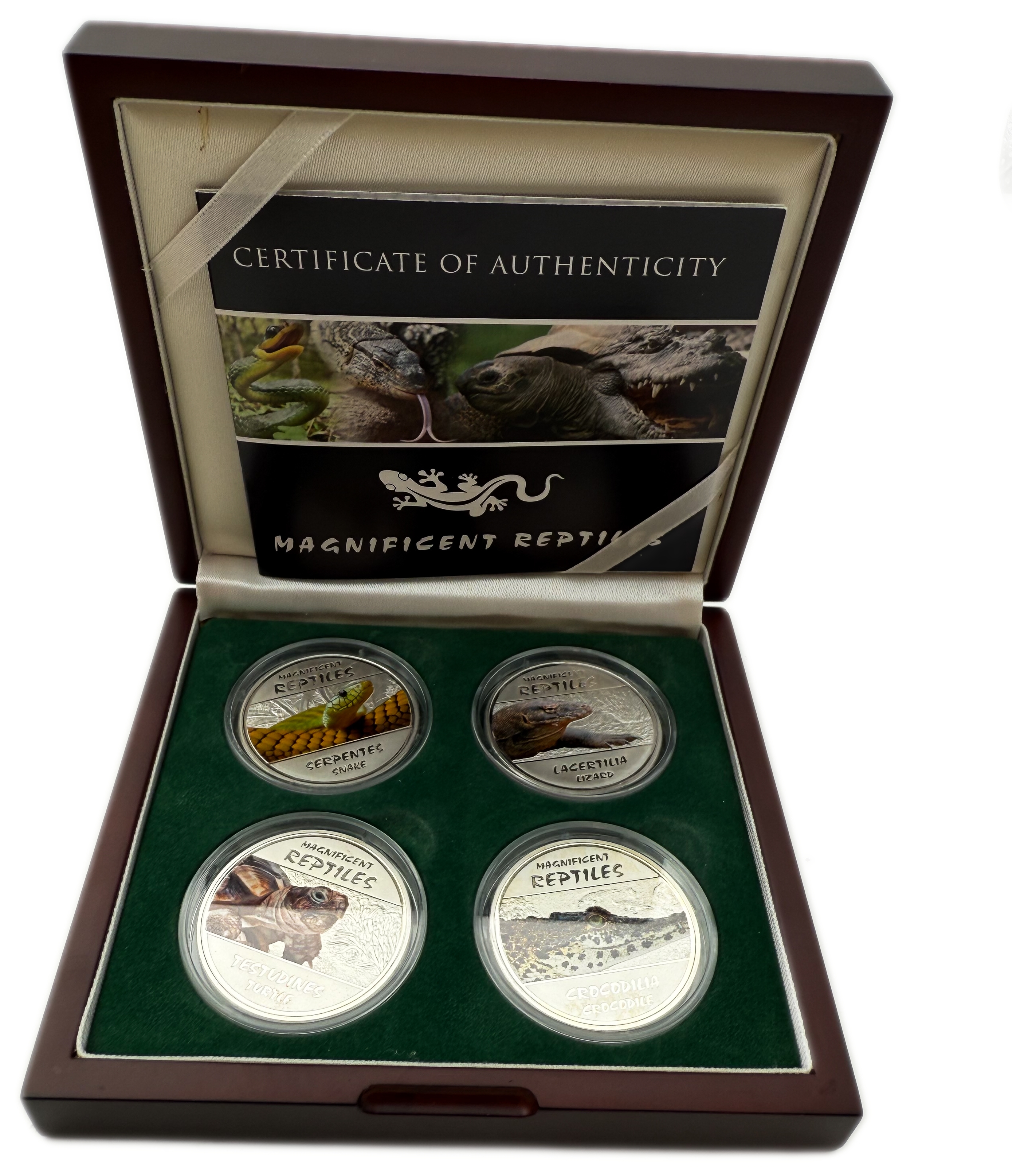 Congo - 30 Francs 2013 Magnificent Reptiles - Silver 999, 20g (total net 80g, 2.57 ounces), 38.6mm - 1 0