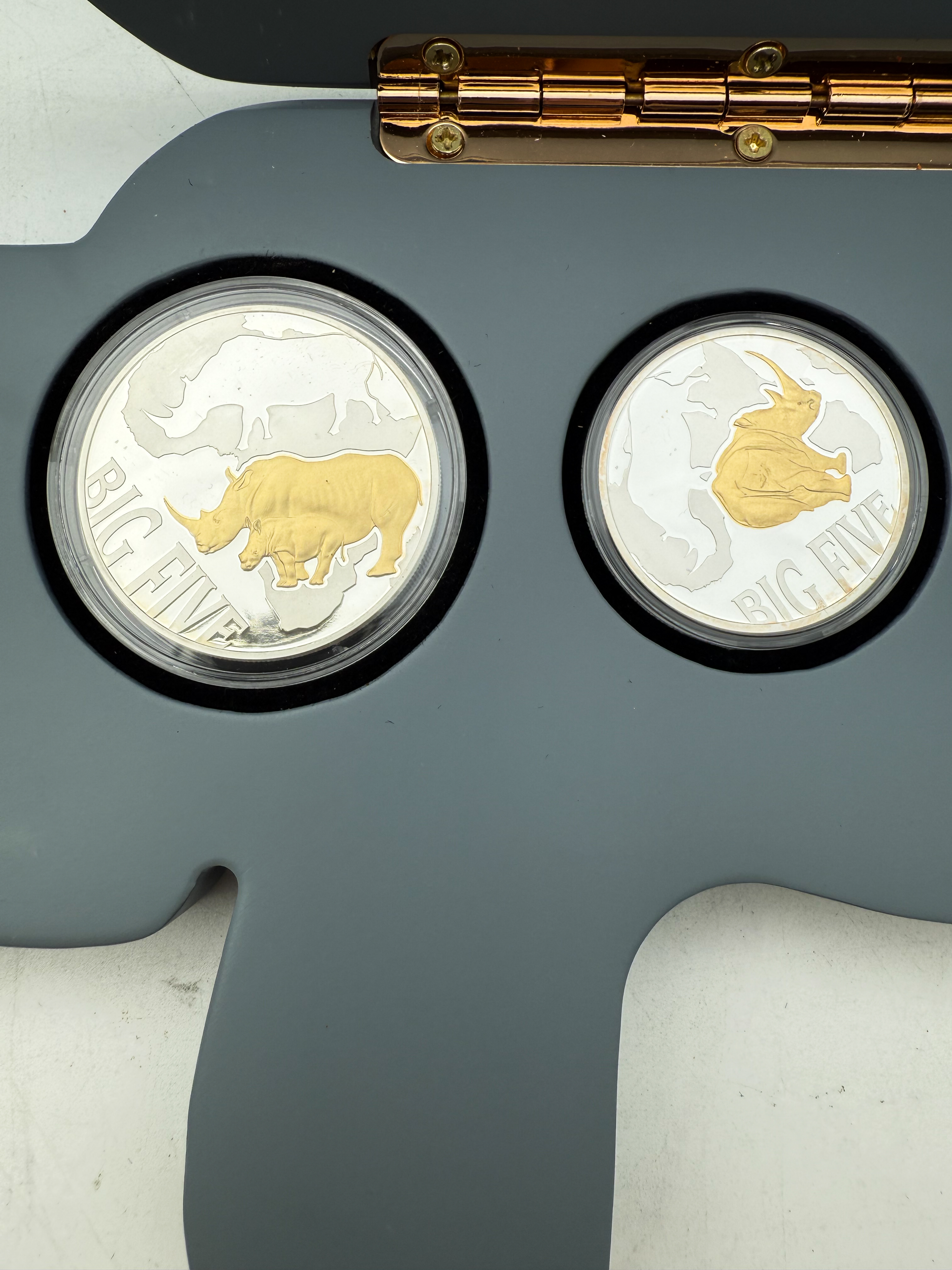 Congo - 10, 30, 120 and 240 Francs 2013 - "Big Five Rhinoceros" - Silver 999, total 57.53g, 1.85 ouncesr - 1 1