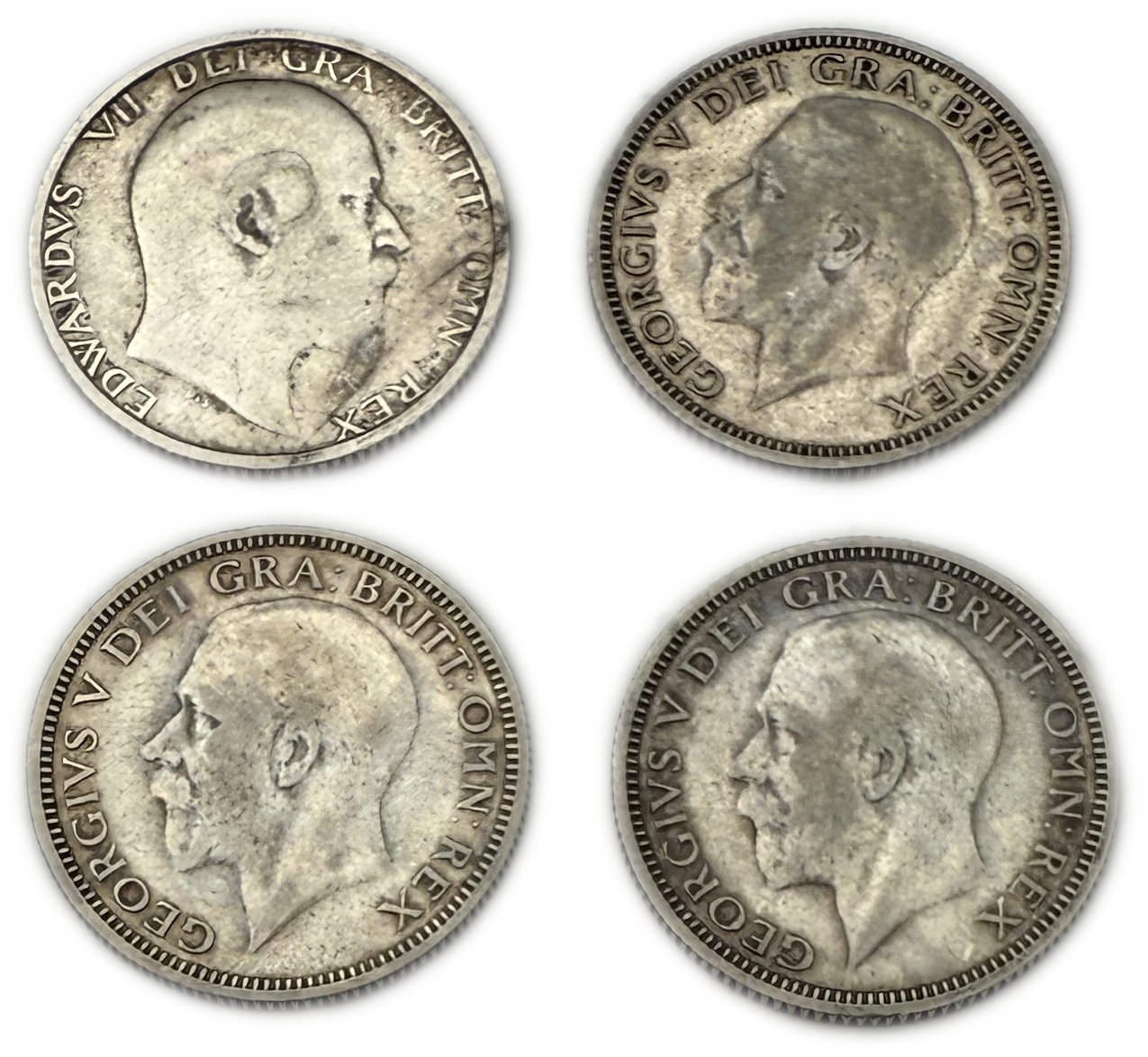 England / Great Britain - Lot of 36 coins of 1 Shilling, different years - Silver 925 and Silver 500, Total 203.76g ... - 1 5