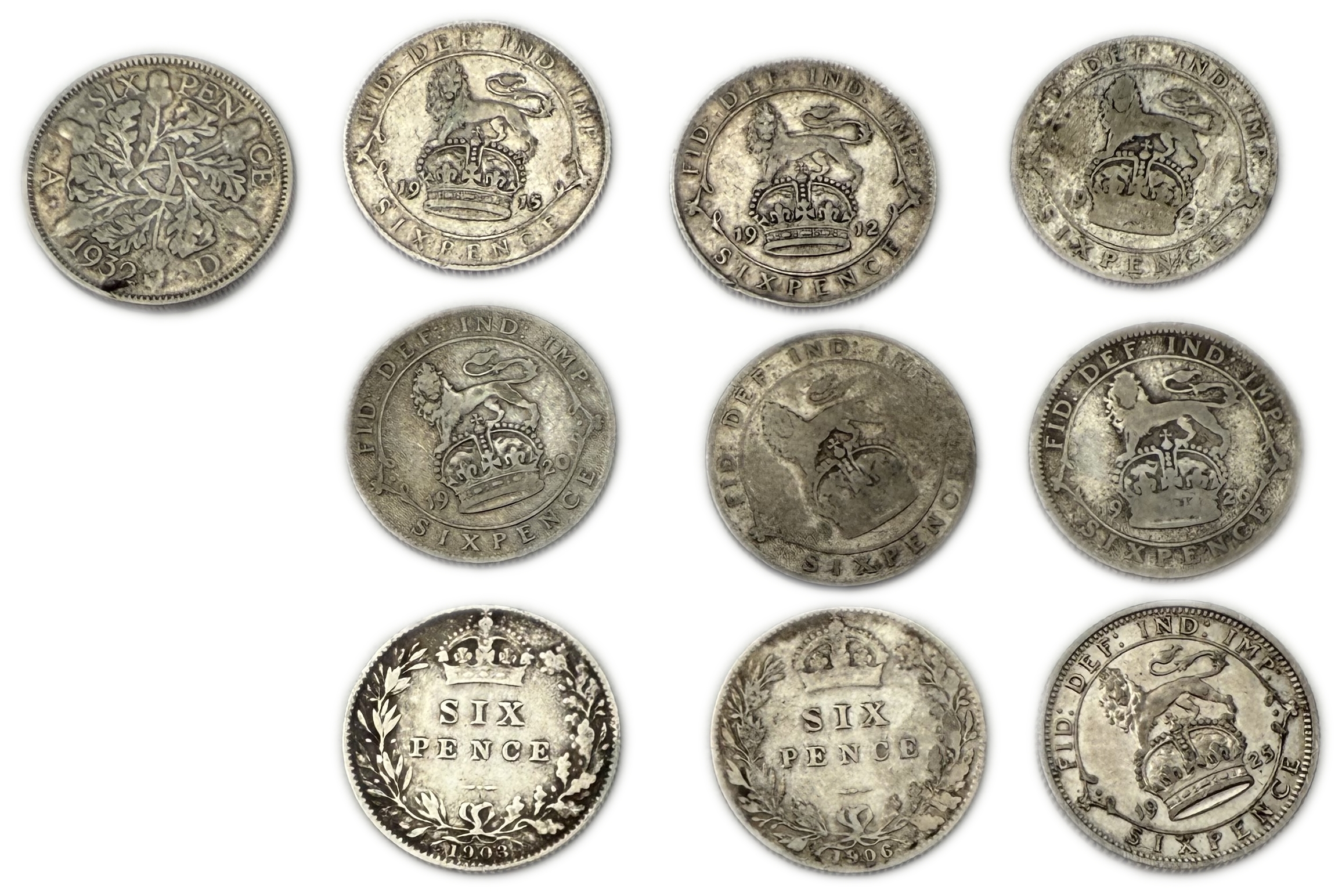 England / Great Britain - Lot of 30 coins of 6 Pence, different years - Silver 500, Total 80g (NET 40g 1.28 OZ) - 1 5
