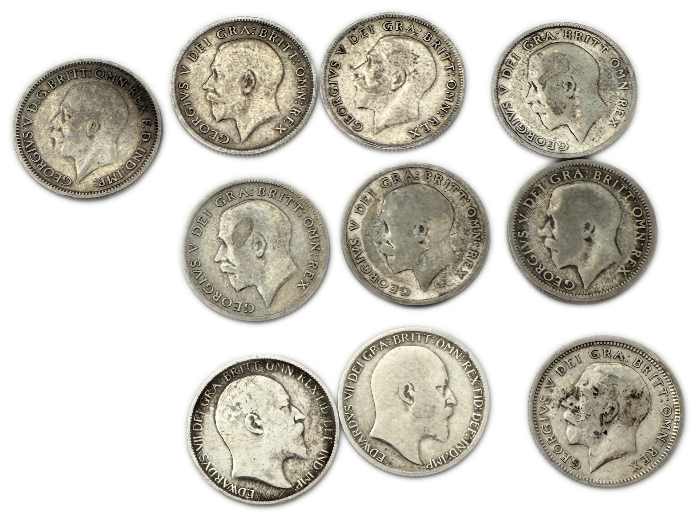 England / Great Britain - Lot of 30 coins of 6 Pence, different years - Silver 500, Total 80g (NET 40g 1.28 OZ) - 1 4