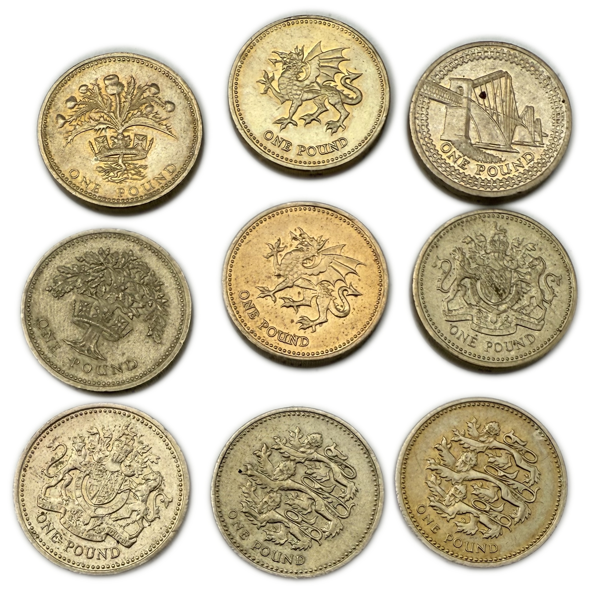 England / Great Britain - Lot of 51 coins, 30 Coins of 2 Pence, different years and 21 coins of 1 Pound - 1 18