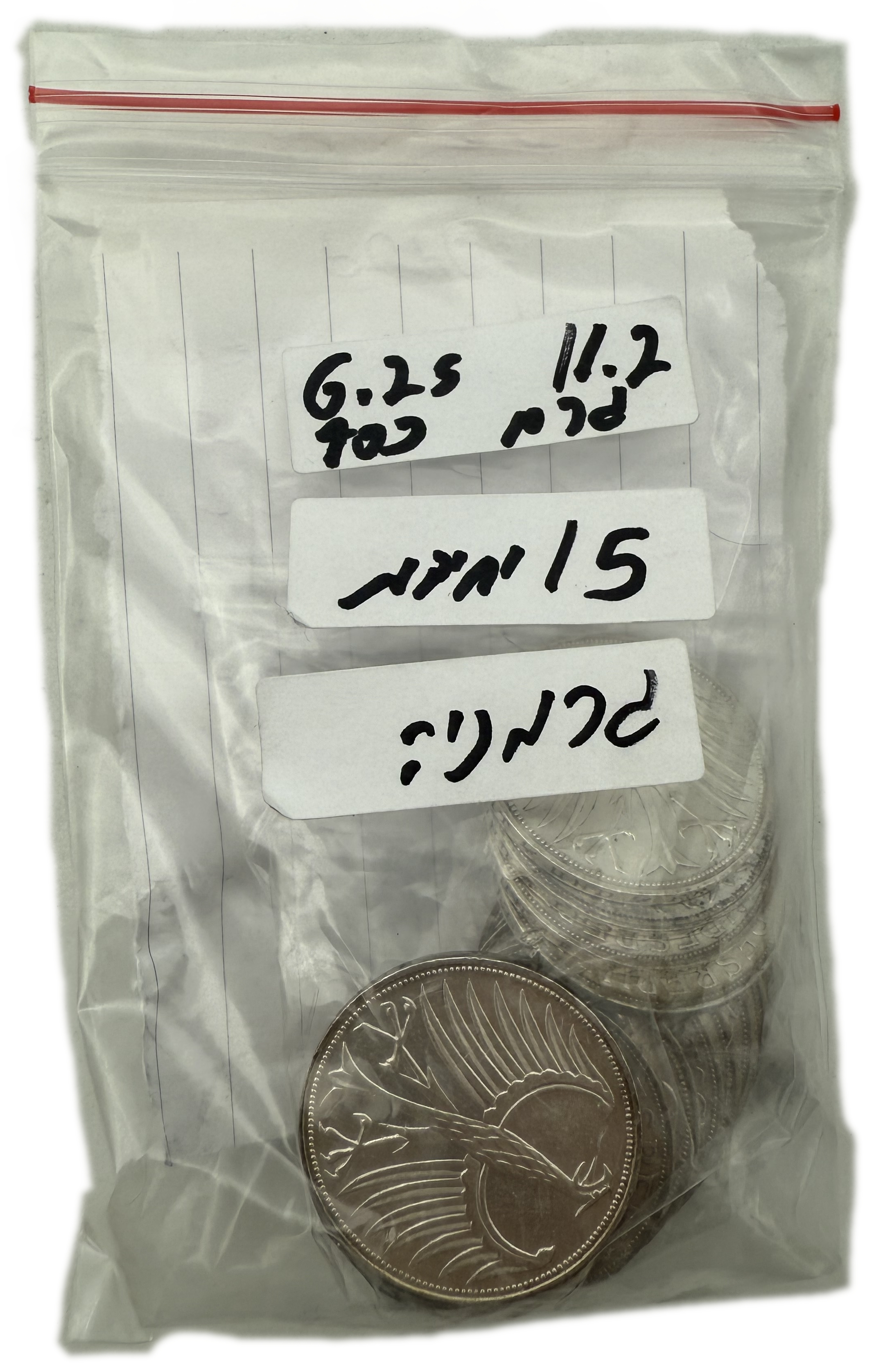 Germany - 15 coins of 5 Deutsche Mark 1960' - Silver 625, Total 168g (NET 105g, 3.37 OZ), 29mm - 1 1