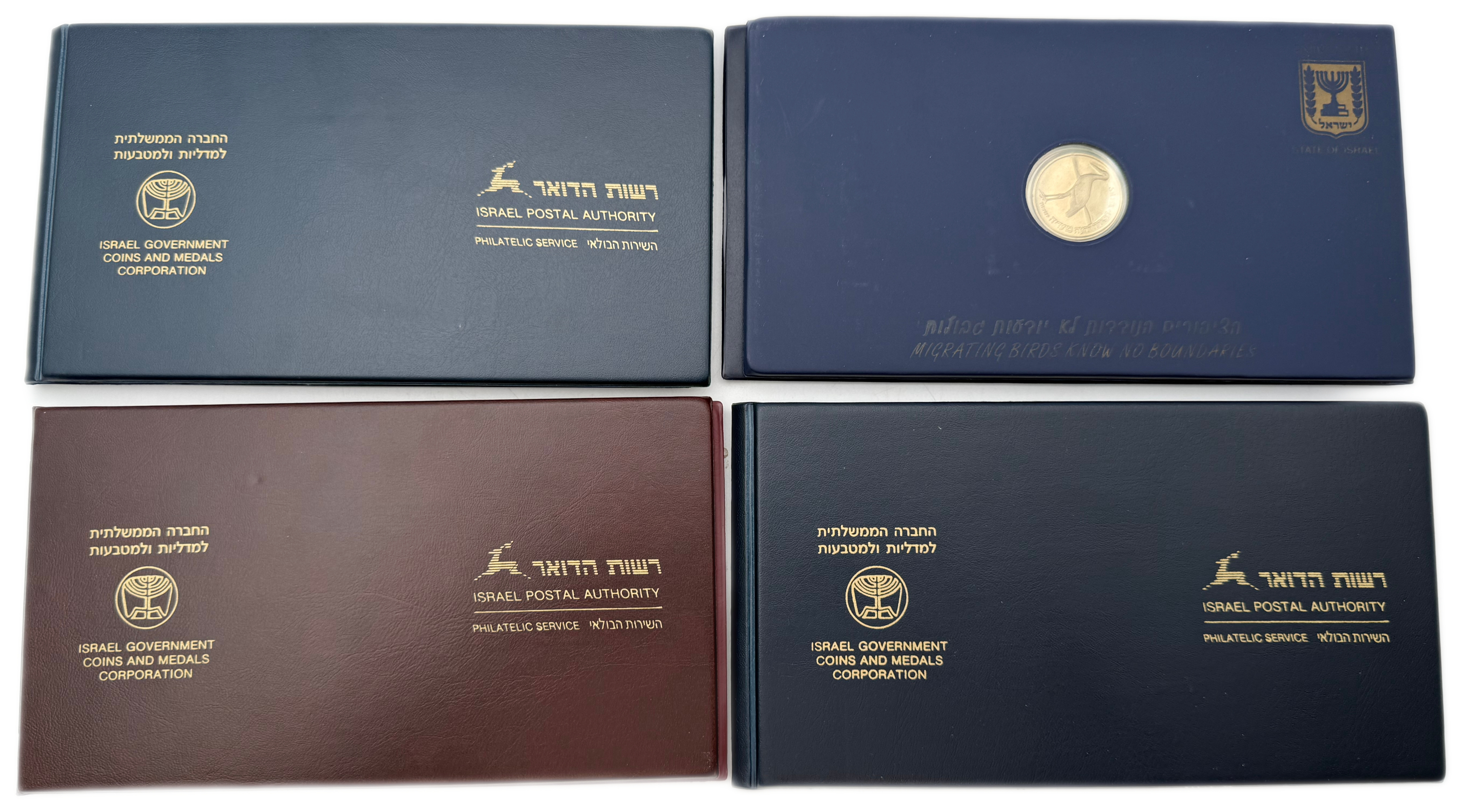 Israel – Set of 4 medals in luxurious hard folders – various themes – bronze and copper nickel and silver 925 ... - 1 6
