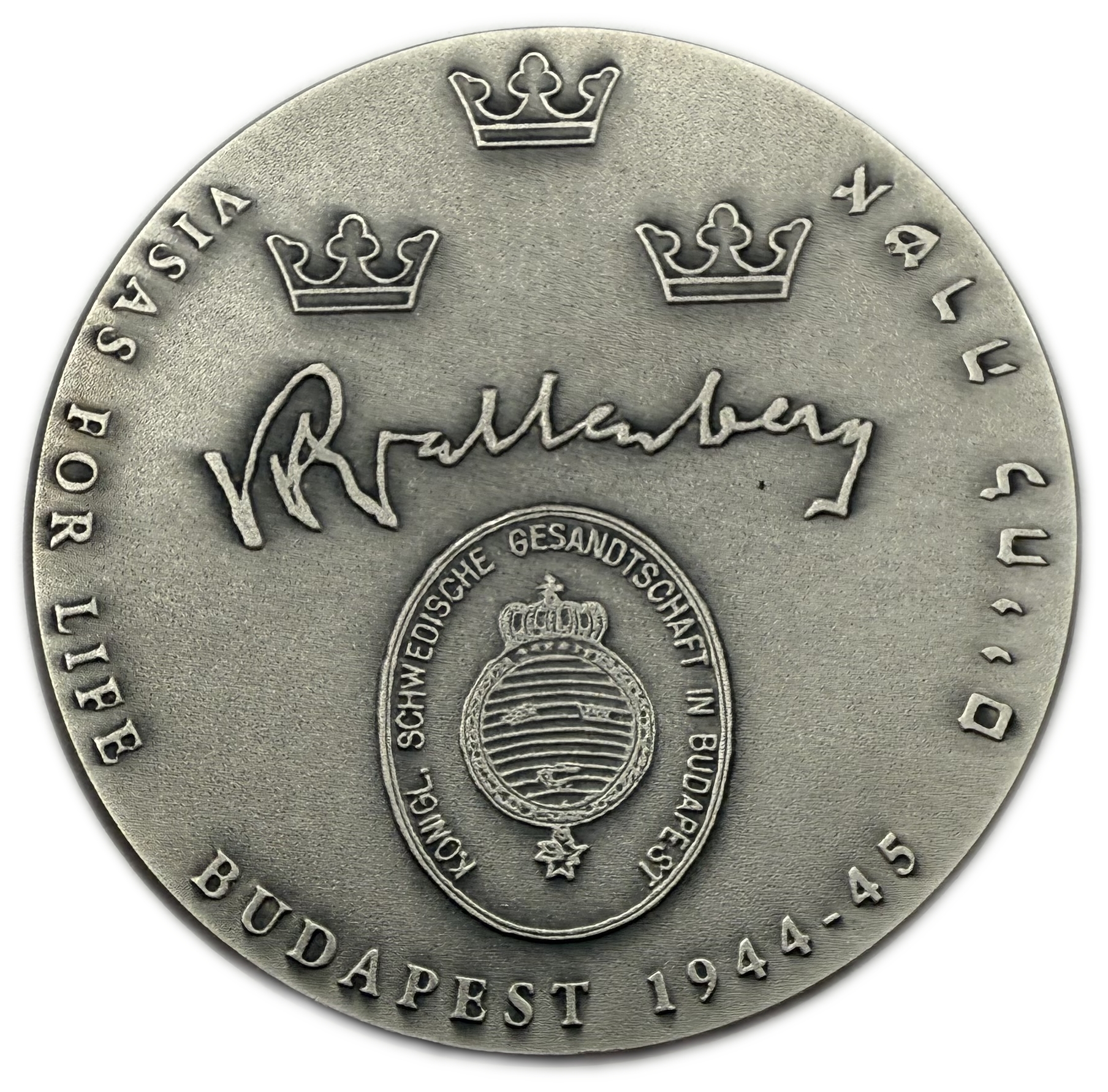 Israel – Raoul Wallenberg – 999 silver, 60 g, 50 mm. - 1 1